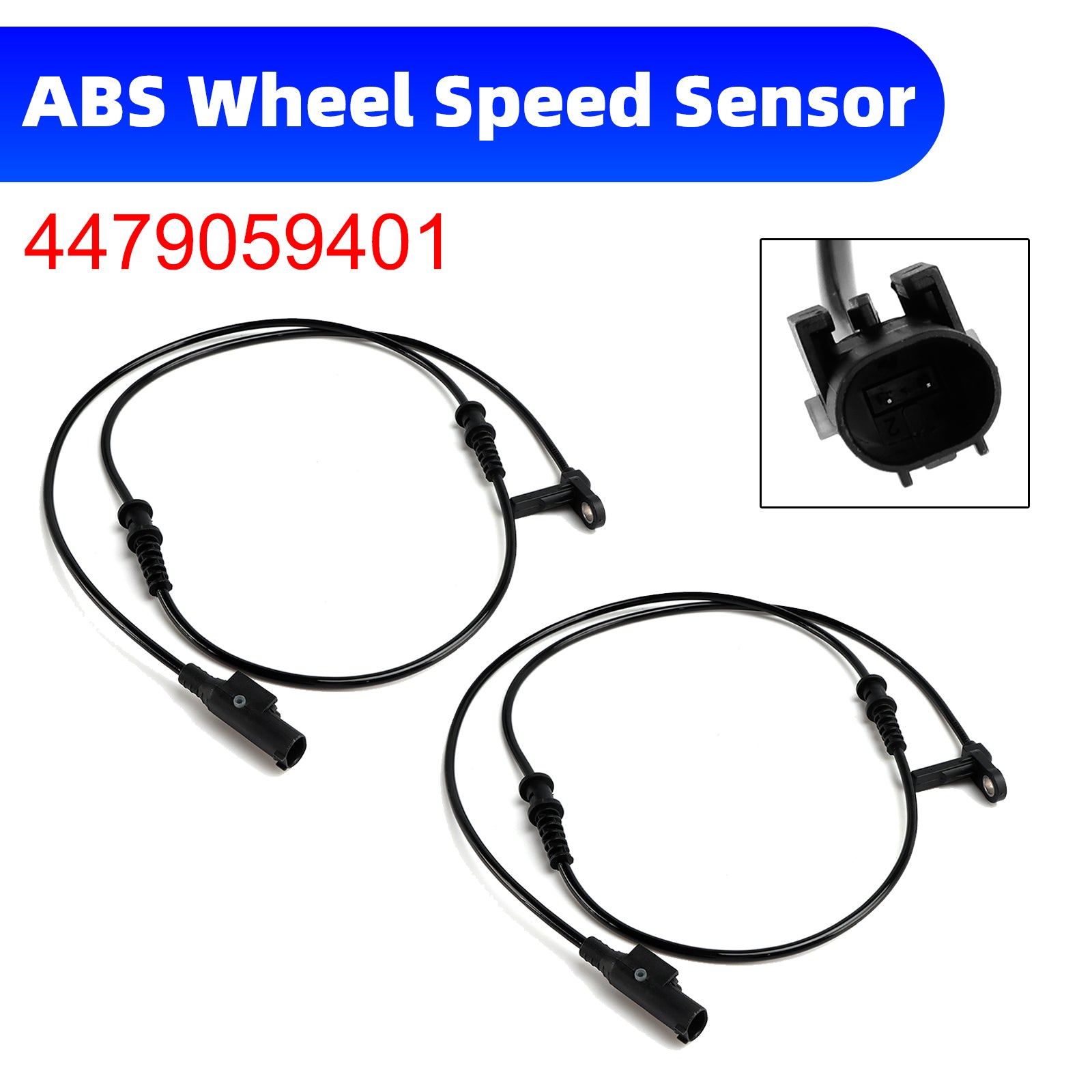 2PC ABS Wheel Speed Sensor Front for Mercedes-Benz Vito W447 2014-18 4479059401