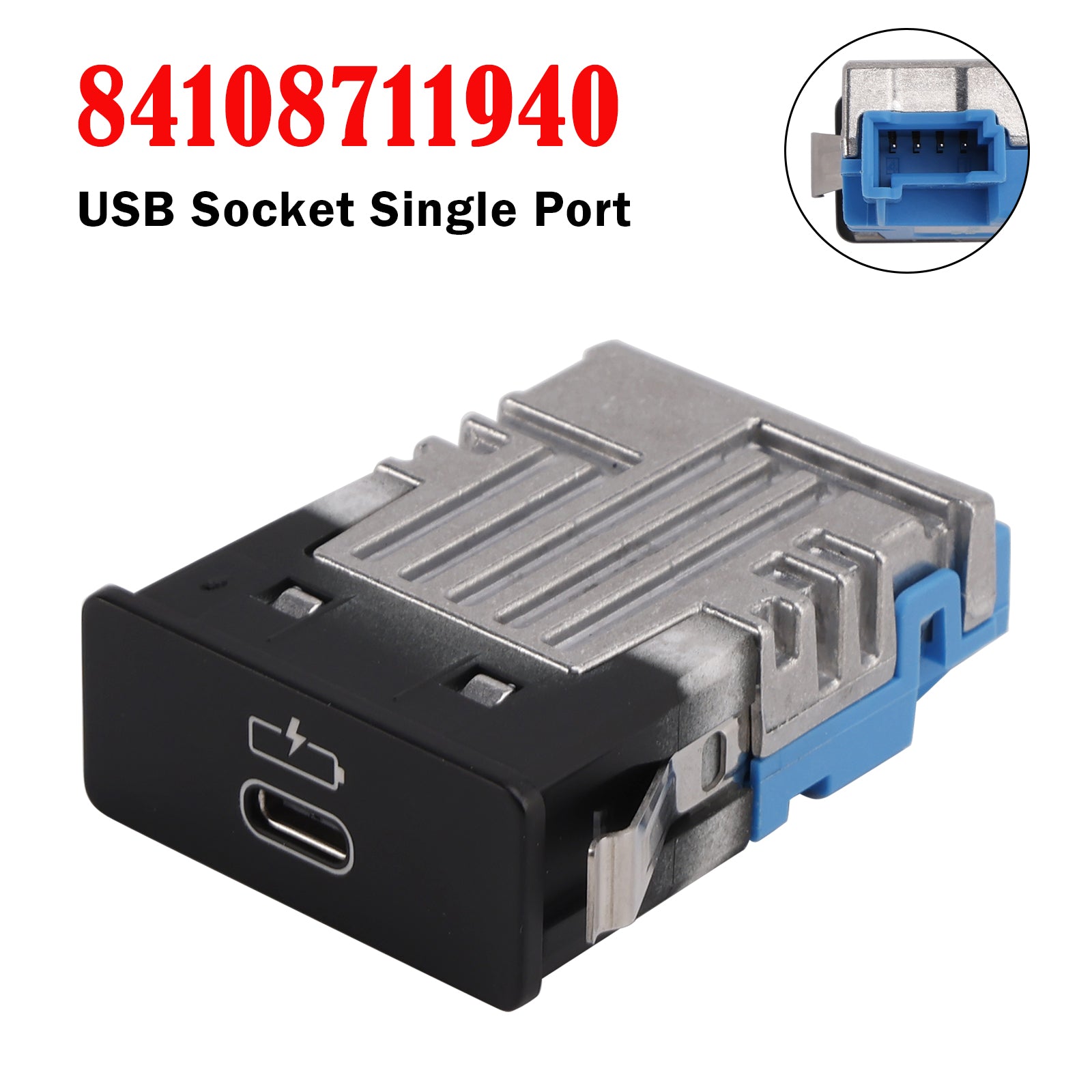 USB Socket Single Port For BMW X1 X2 X3 X4 X5 X6 X7 M3 M4 Z4 84108711940