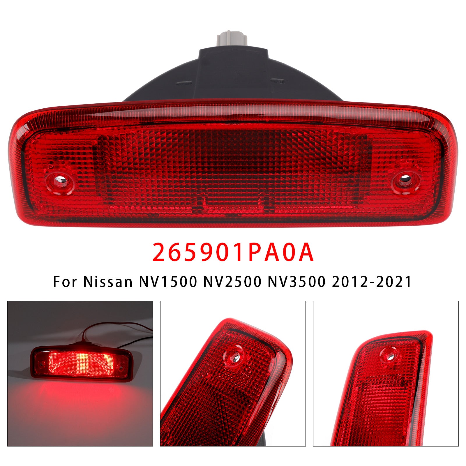 Third Brake Light Assembly 923-153 For Nissan NV1500 NV2500 NV3500 2012-2021