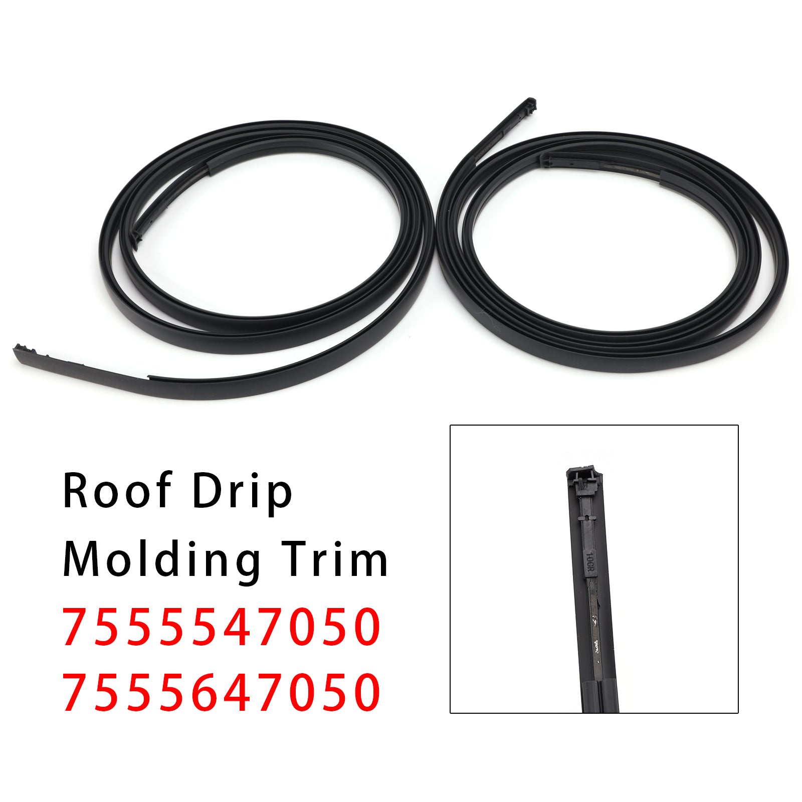 2PCS Left+Right Roof Drip Molding Trim For Toyota Prius V 2012-2018