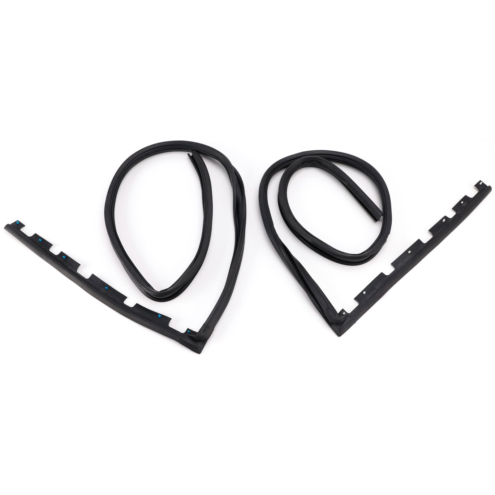 2PCS Front Door Sub Seal Rubber Set For Honda Civic 2Dr 3Dr 1992-1995 Eg6 Eg4
