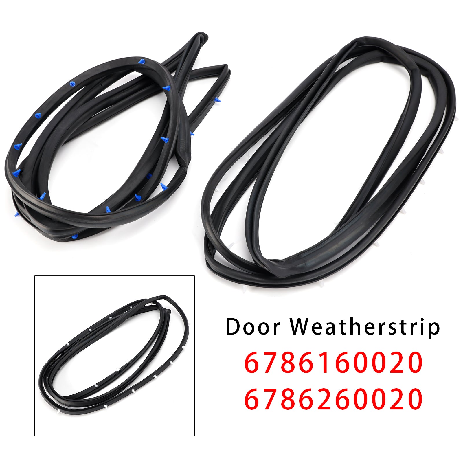 2Pcs Left+Right Front Door Weatherstrip For Toyota Land Cruiser 70 Series