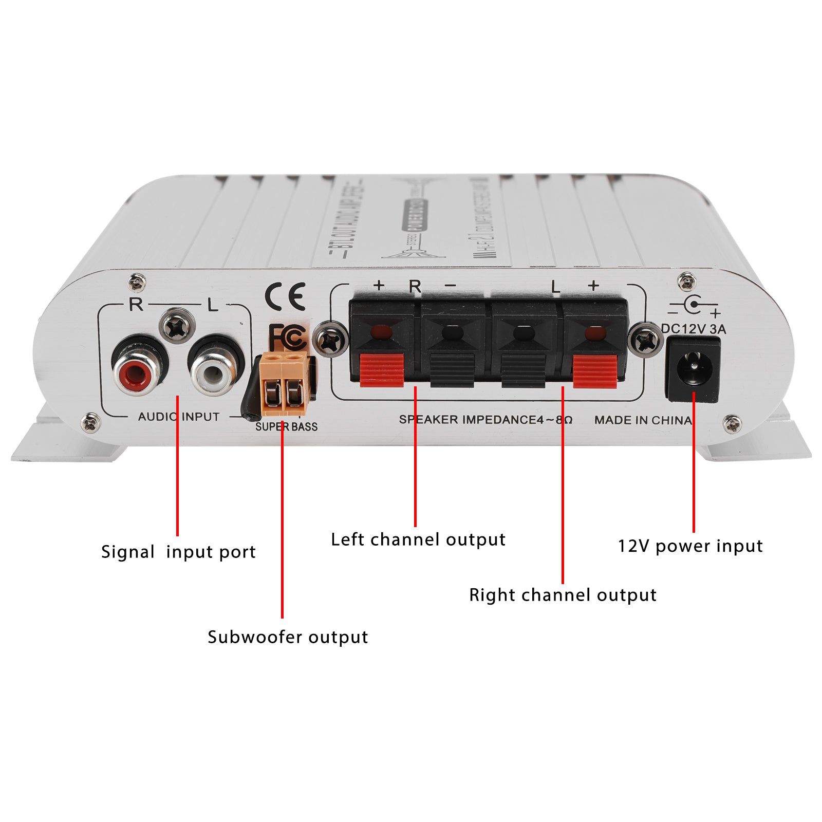 2.1 Bluetooth Stereo Hifi Car Home Car Audio Car Amplifier AMP Sound Speaker EDR