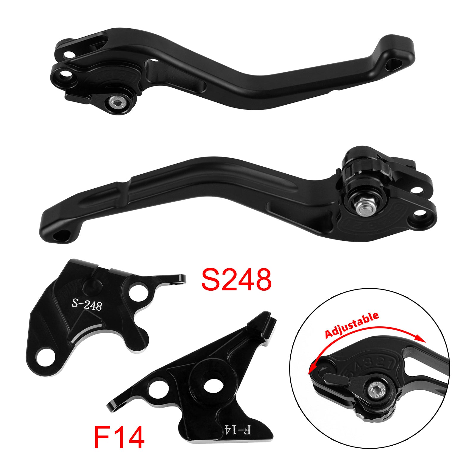 NEW Short Clutch Brake Lever fit for Suzuki GSXR600 750 1000 DL650 GSR600 Black