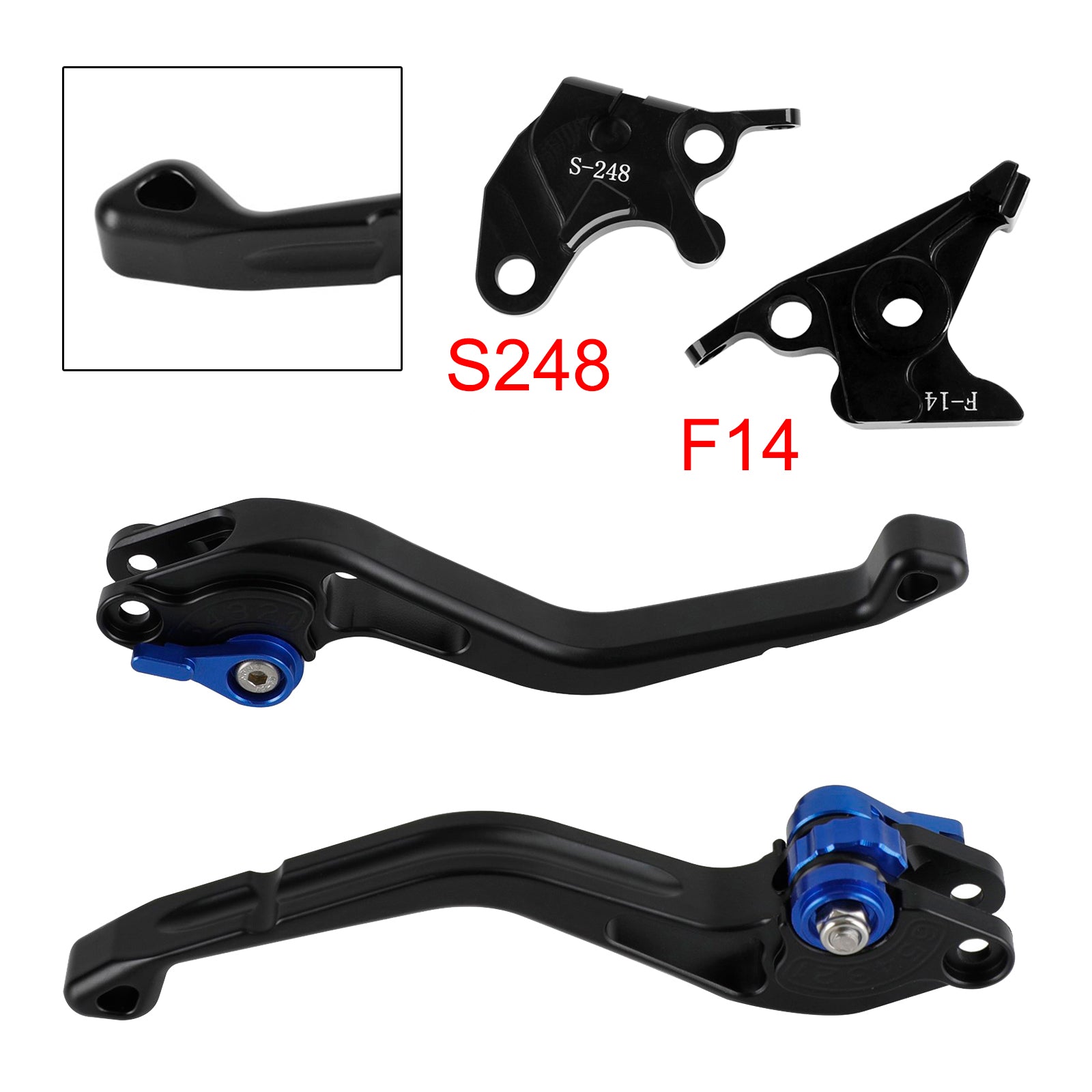 NEW Short Clutch Brake Lever fit for Suzuki GSXR600 750 1000 DL650 GSR600 Blue