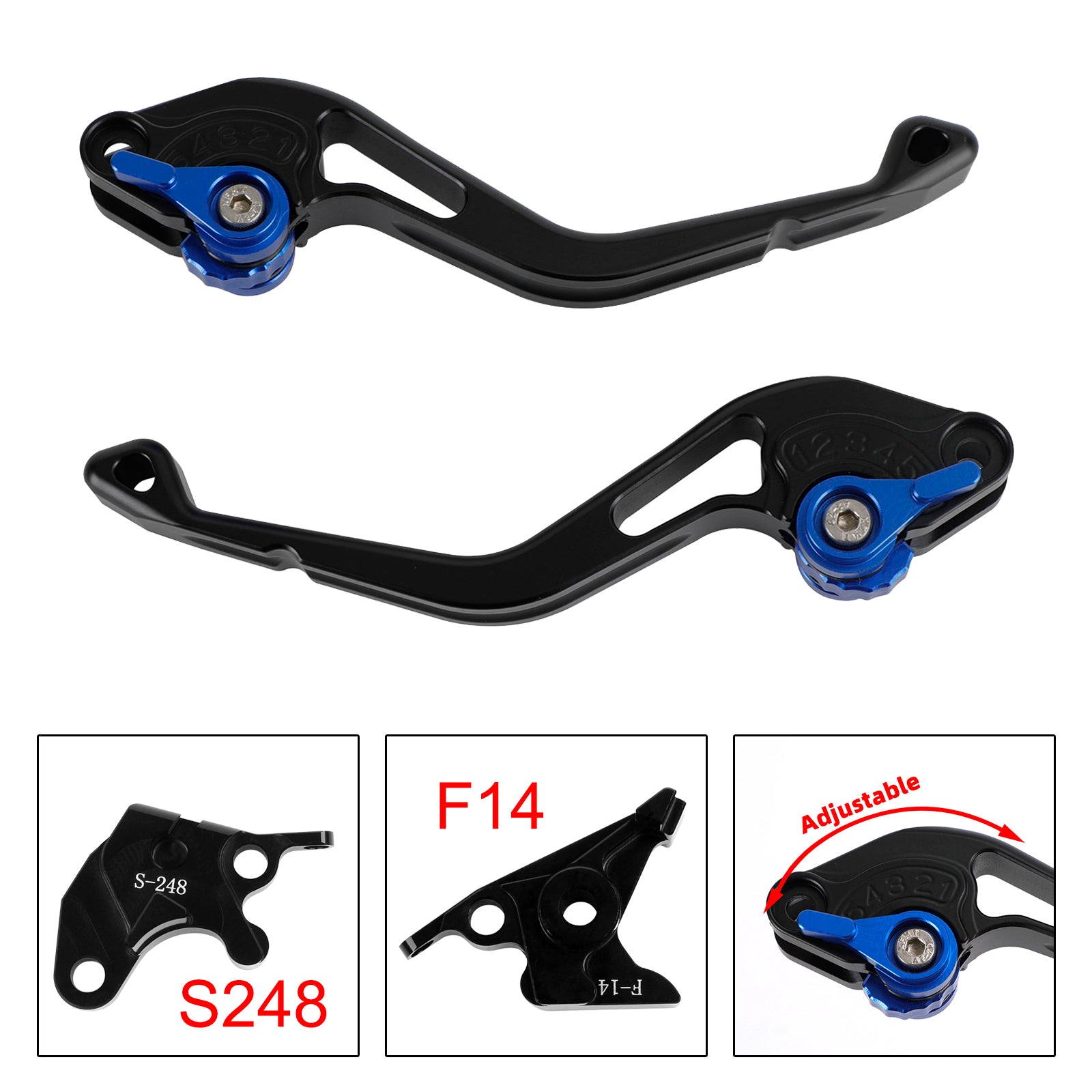 NEW Short Clutch Brake Lever fit for Suzuki GSXR600 750 1000 DL650 GSR600 Blue