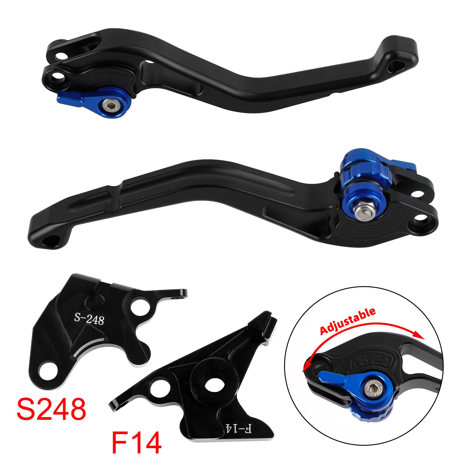 NEW Short Clutch Brake Lever fit for Suzuki GSXR600 750 1000 DL650 GSR600 Blue