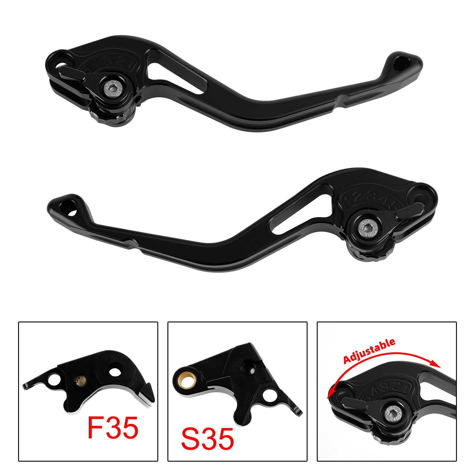 NEW Short Clutch Brake Lever fit for Suzuki GSXR600 06-10 GSXR1000 05-06 Black