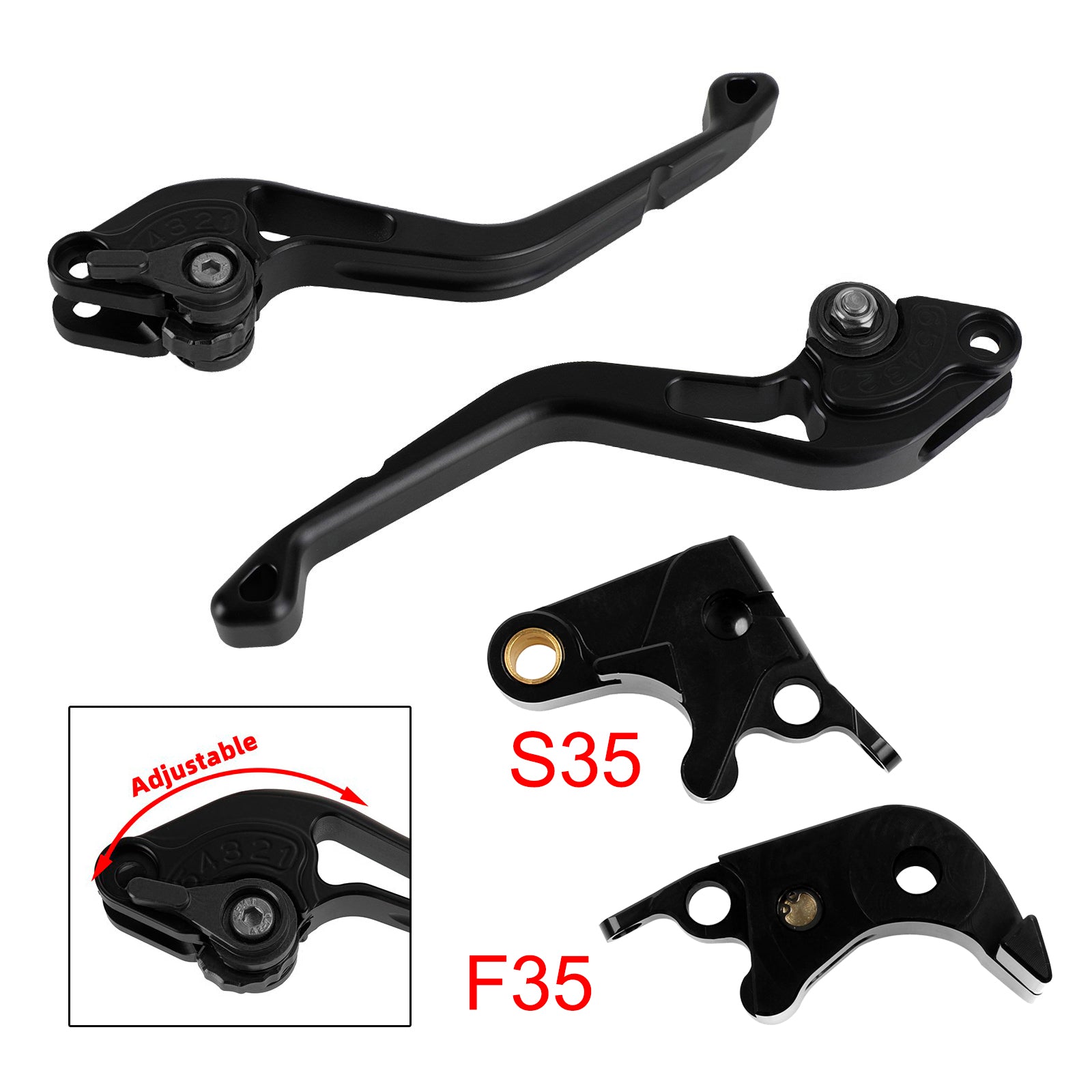 NEW Short Clutch Brake Lever fit for Suzuki GSXR600 06-10 GSXR1000 05-06 Black
