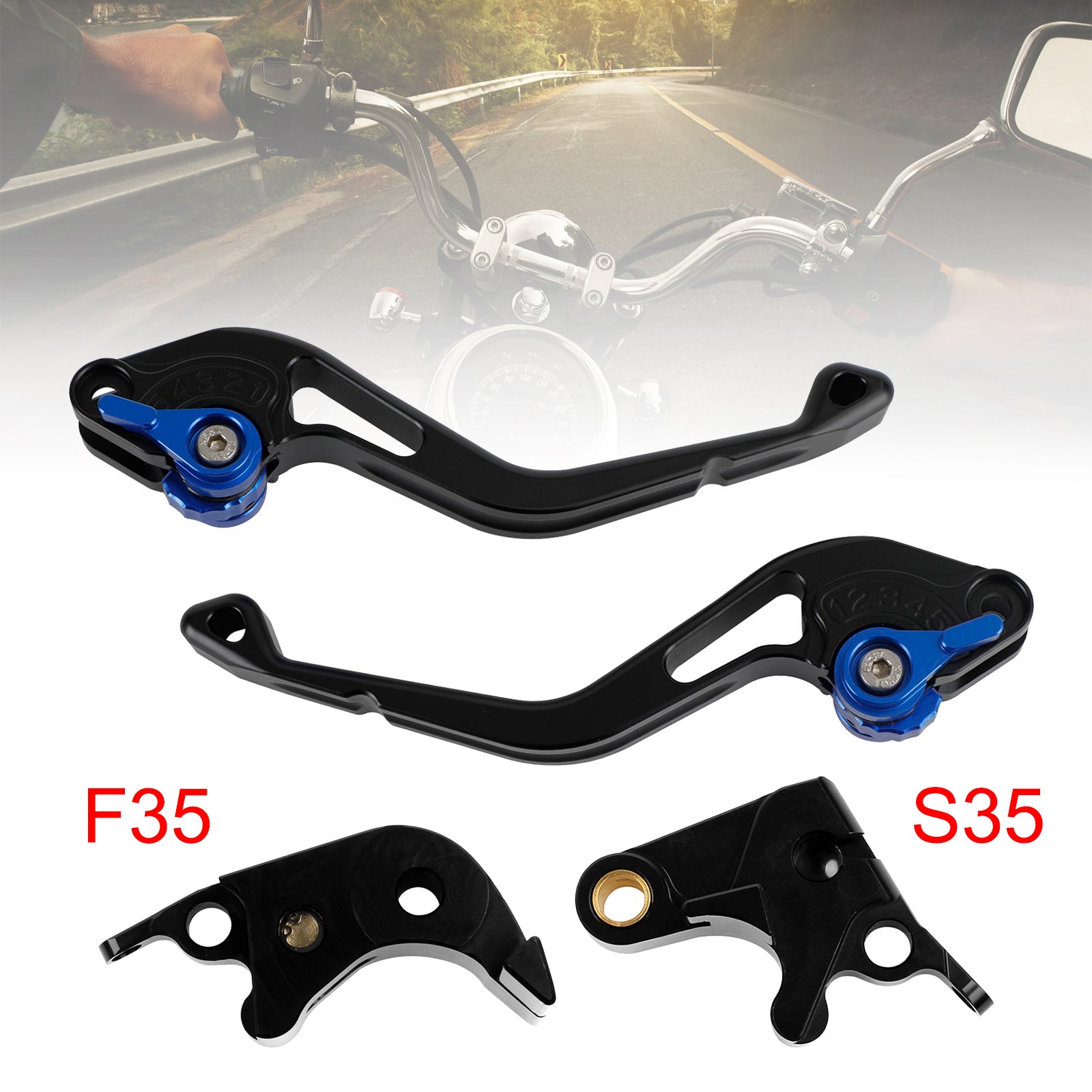 NEW Short Clutch Brake Lever fit for Suzuki GSXR600 06-10 GSXR1000 05-06 Blue