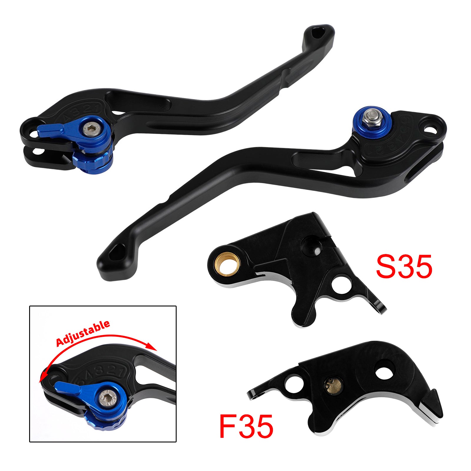 NEW Short Clutch Brake Lever fit for Suzuki GSXR600 06-10 GSXR1000 05-06 Blue