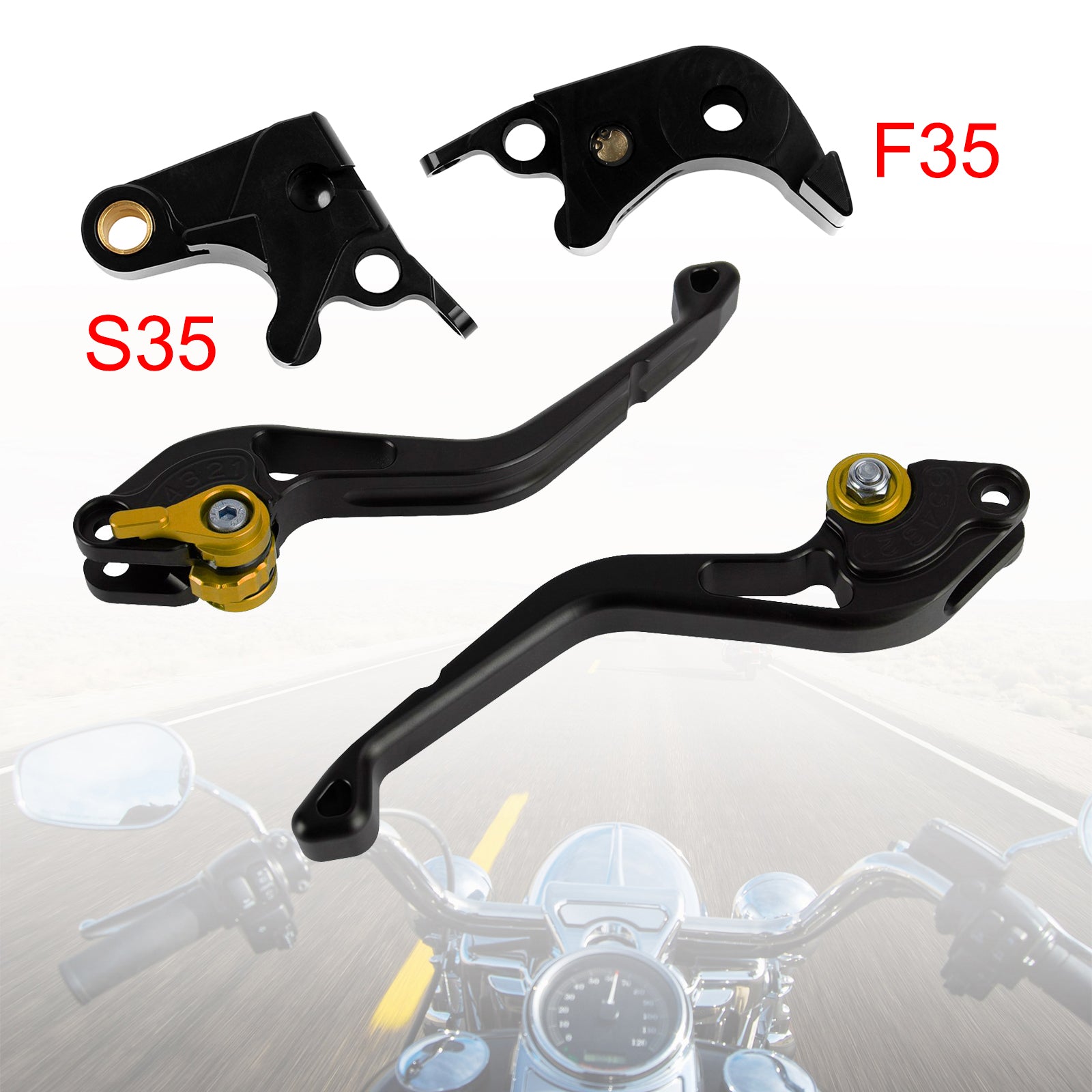 NEW Short Clutch Brake Lever fit for Suzuki GSXR600 06-10 GSXR1000 05-06 Gold