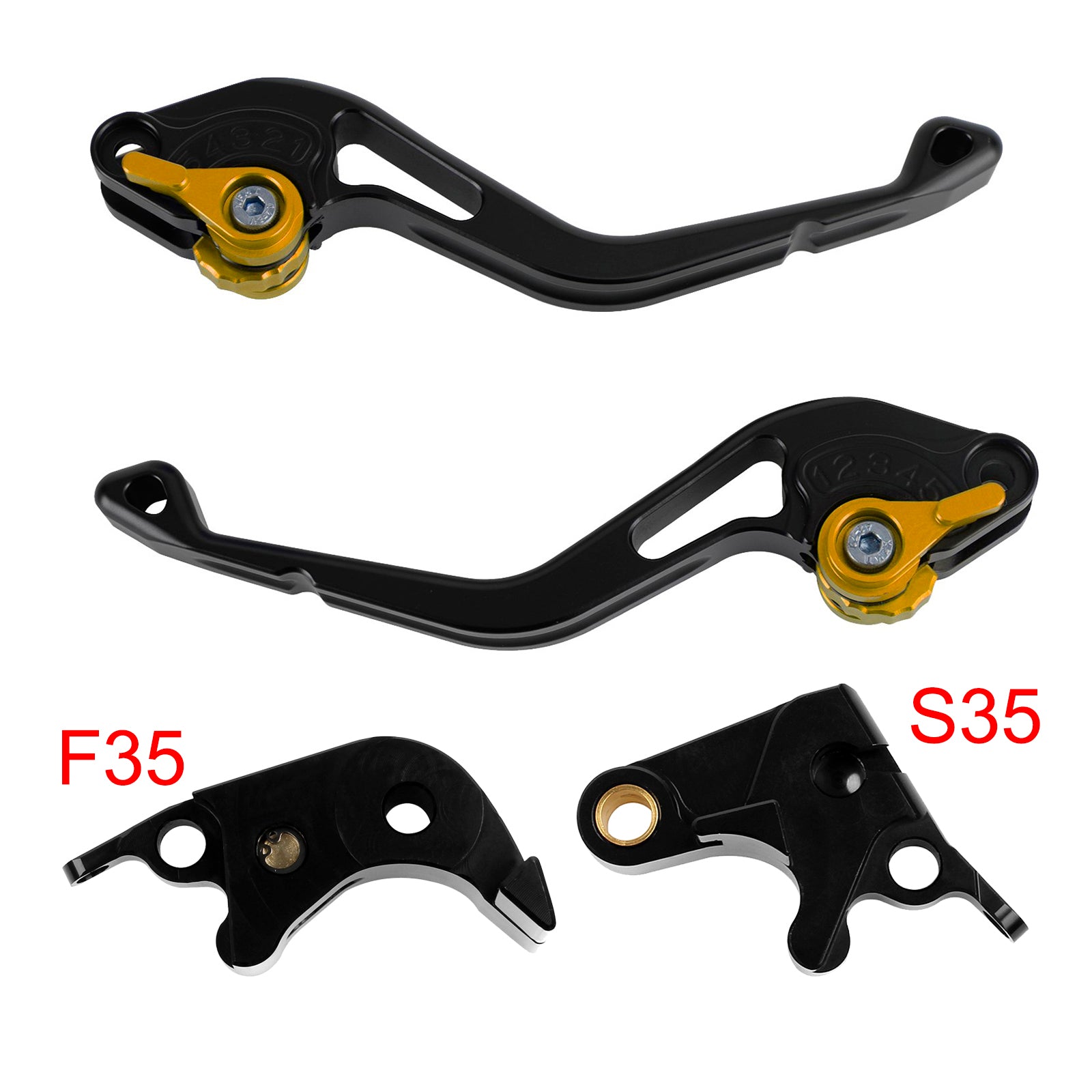 NEW Short Clutch Brake Lever fit for Suzuki GSXR600 06-10 GSXR1000 05-06 Gold