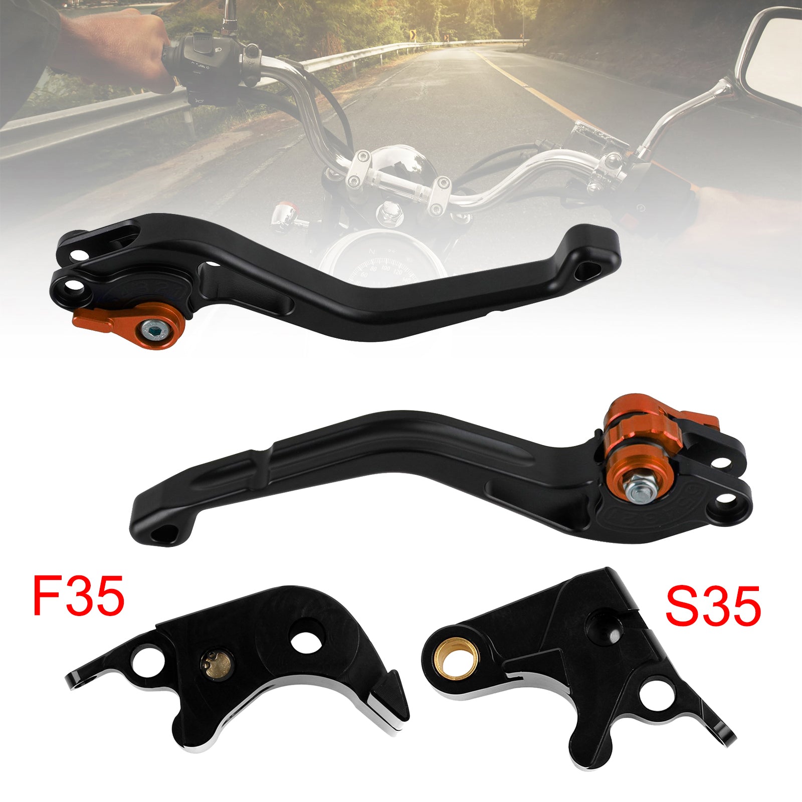 NEW Short Clutch Brake Lever fit for Suzuki GSXR600 06-10 GSXR1000 05-06 Orange