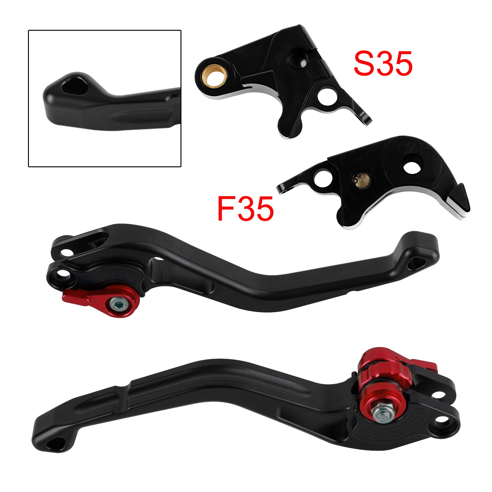 NEW Short Clutch Brake Lever fit for Suzuki GSXR600 06-10 GSXR1000 05-06 Red
