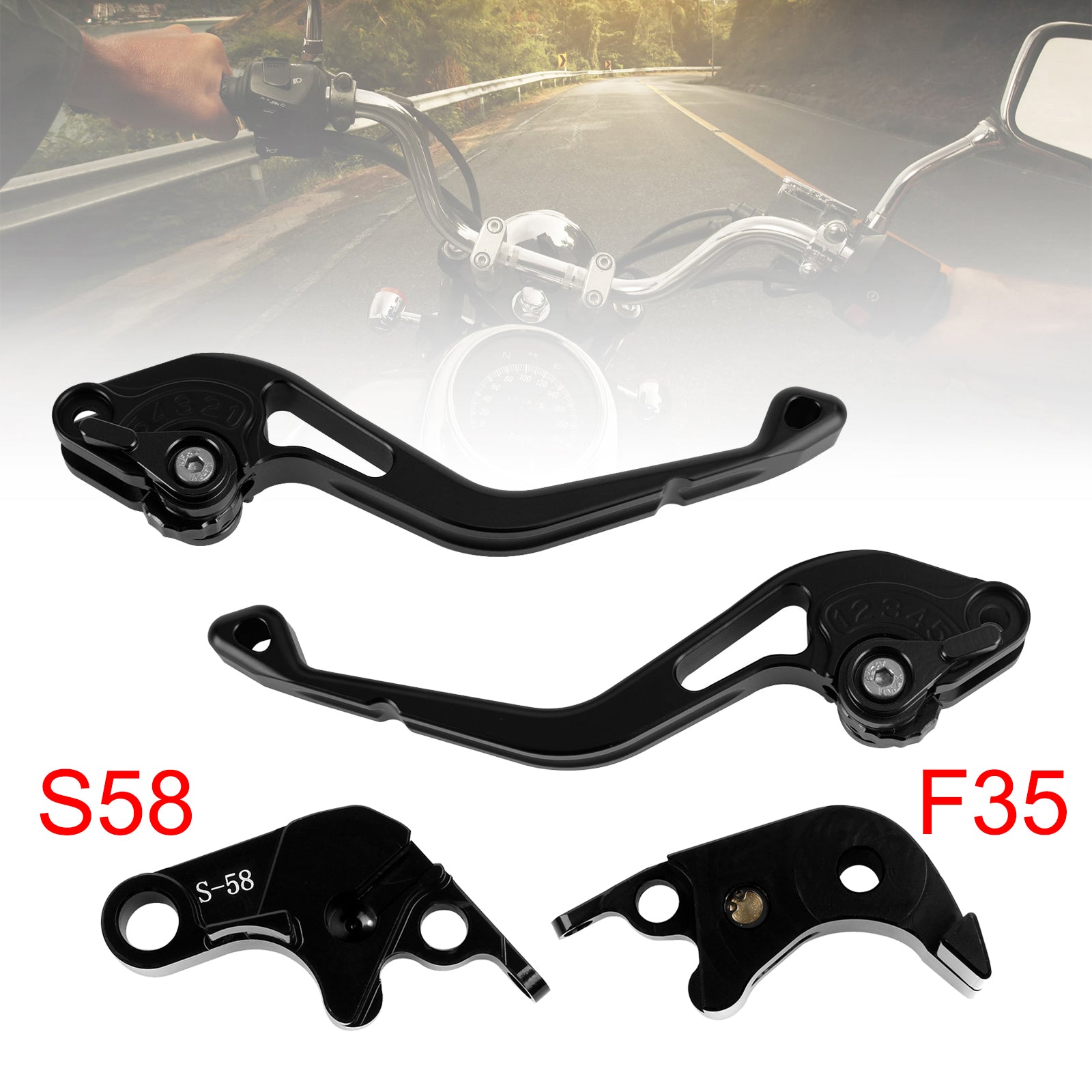 NEW Short Clutch Brake Lever fit for Suzuki GSXR60006-10 GSX-S1000/F 2015 Black