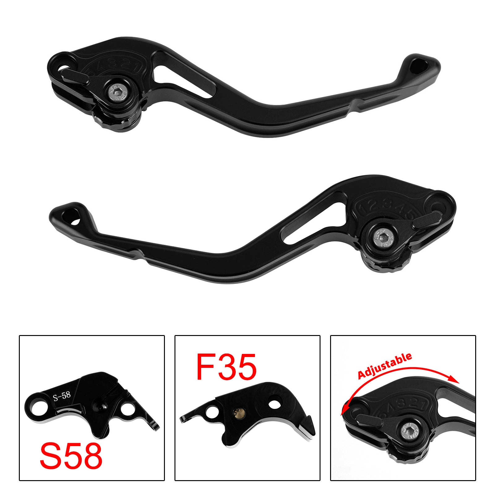 NEW Short Clutch Brake Lever fit for Suzuki GSXR60006-10 GSX-S1000/F 2015 Black