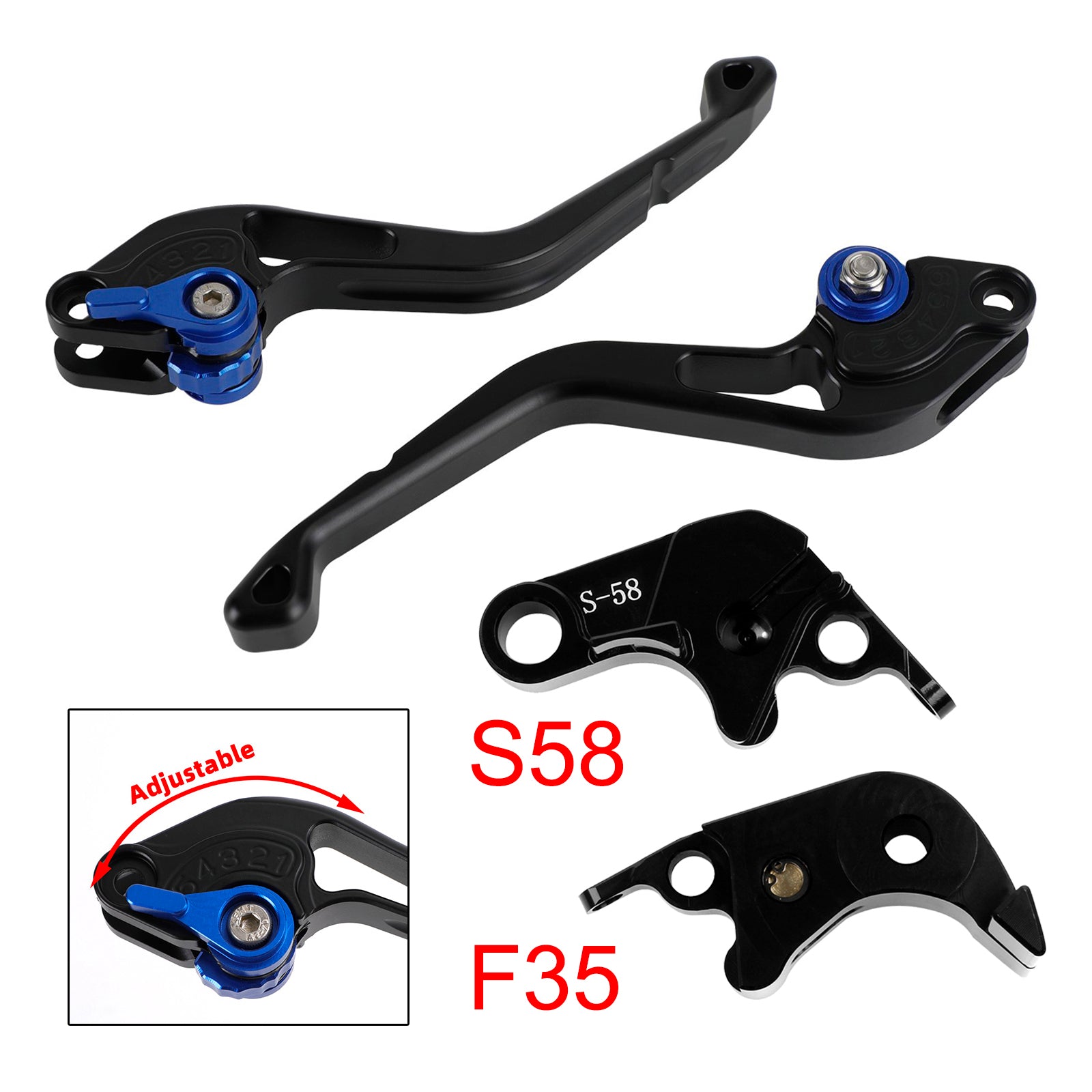 NEW Short Clutch Brake Lever fit for Suzuki GSXR60006-10 GSX-S1000/F 2015 Blue