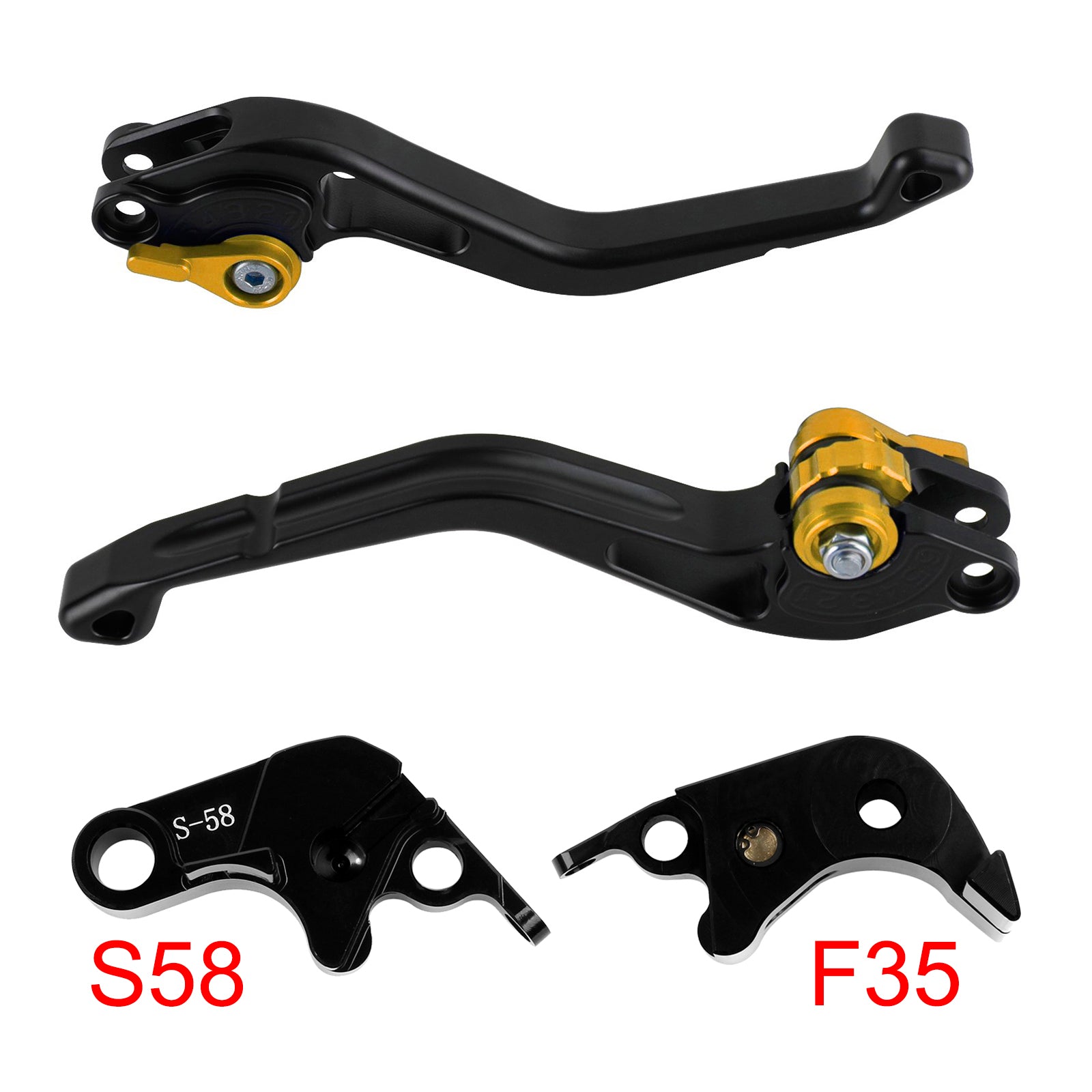 NEW Short Clutch Brake Lever fit for Suzuki GSXR60006-10 GSX-S1000/F 2015 Gold