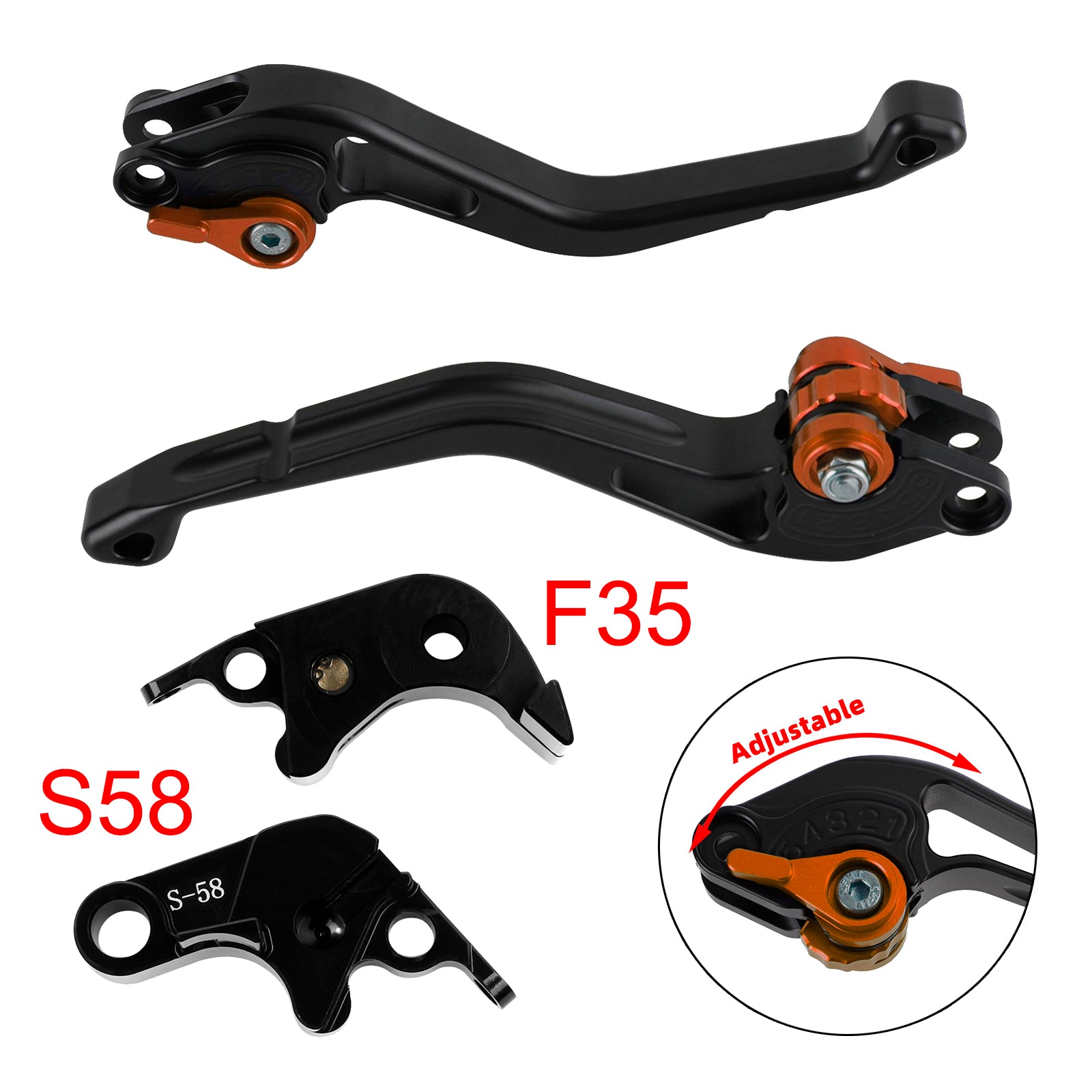 NEW Short Clutch Brake Lever fit for Suzuki GSX-S1000/F 2015 Orange
