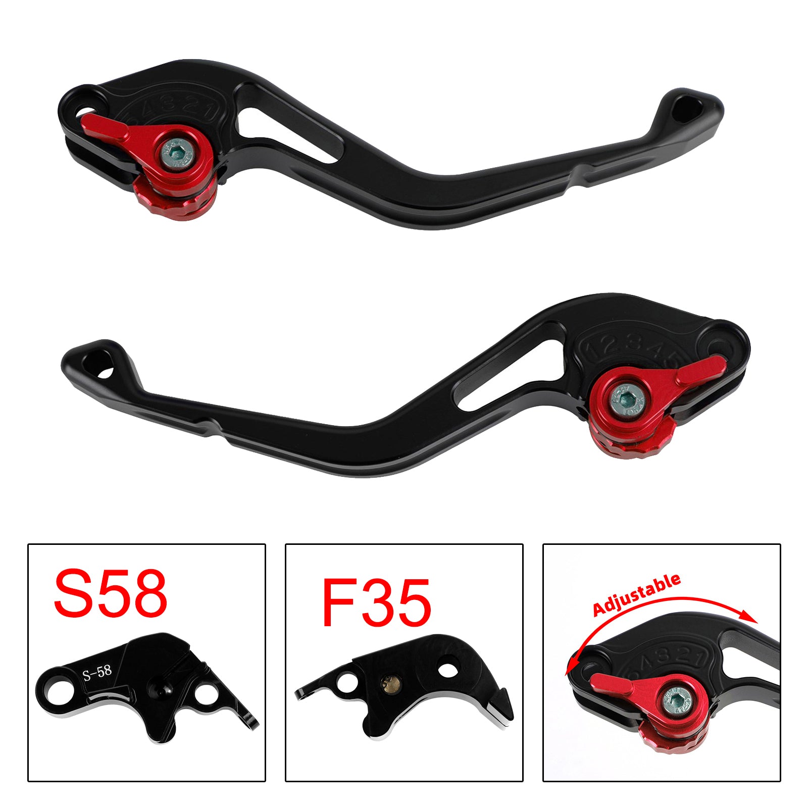 NEW Short Clutch Brake Lever fit for Suzuki GSXR60006-10 GSX-S1000/F 2015 Red