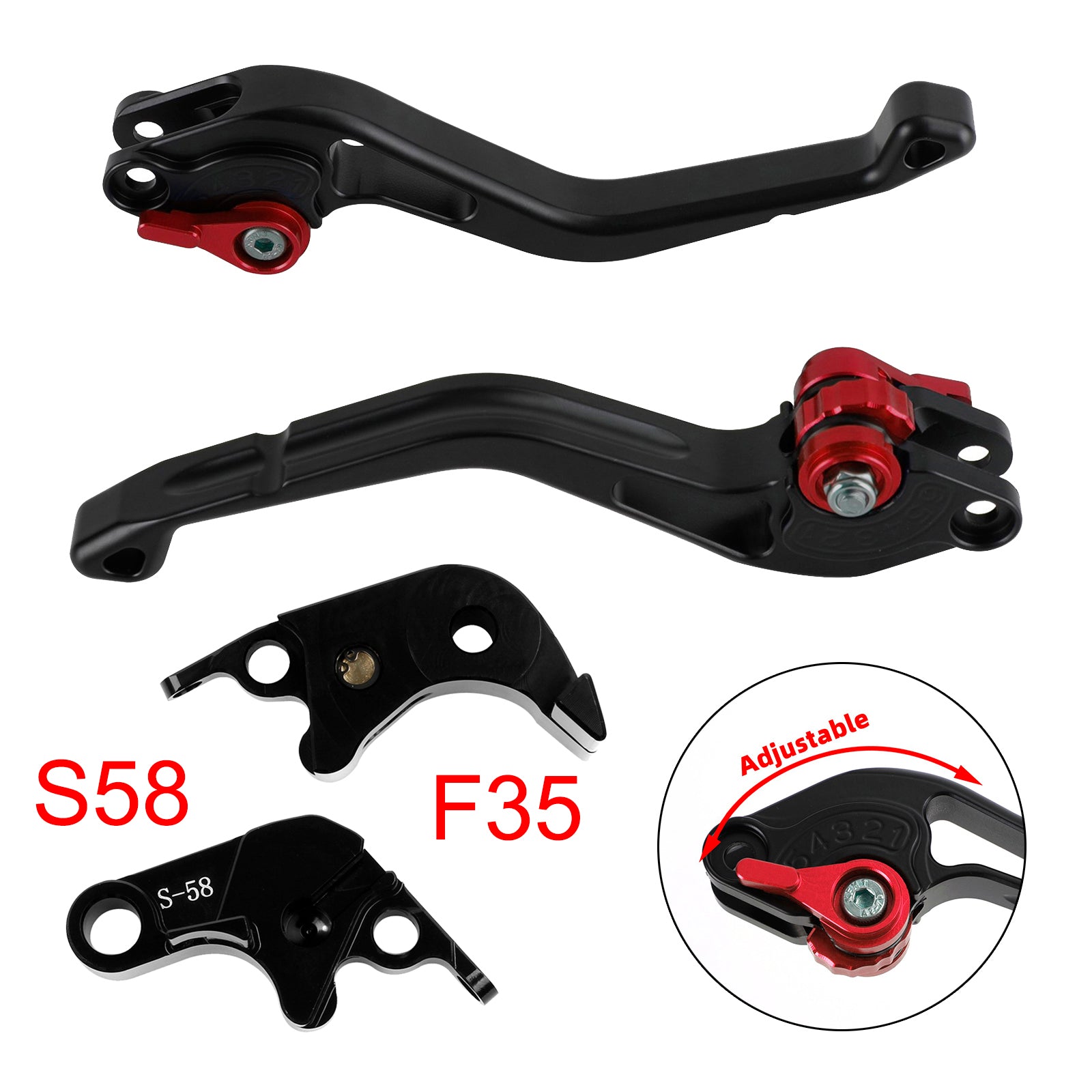 NEW Short Clutch Brake Lever fit for Suzuki GSXR60006-10 GSX-S1000/F 2015 Red