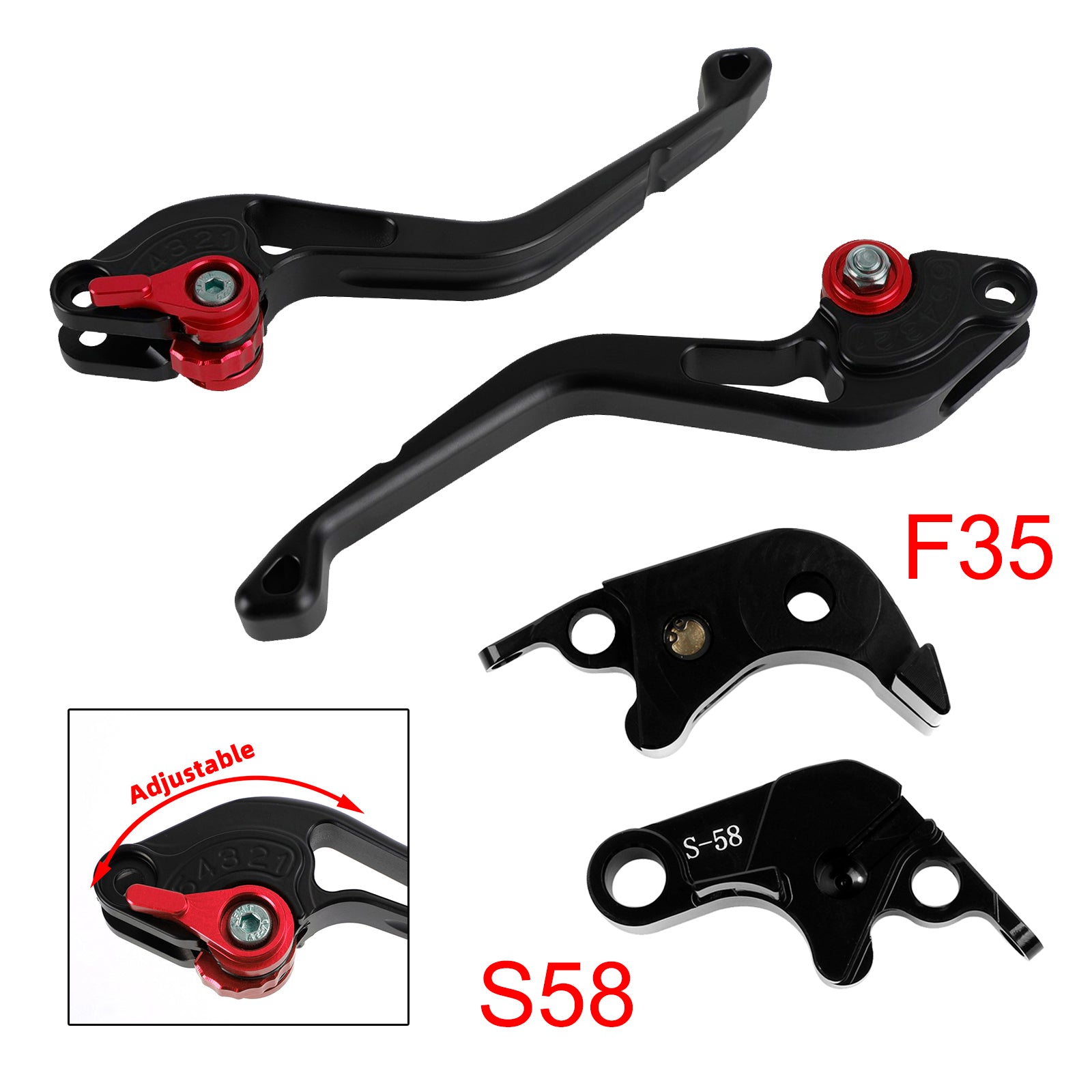 NEW Short Clutch Brake Lever fit for Suzuki GSXR60006-10 GSX-S1000/F 2015 Red