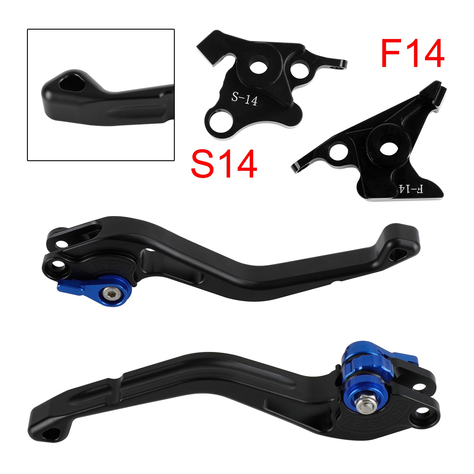 NEW Short Clutch Brake Lever fit for Suzuki GSF650 GSXR1300 DL1000 Blue