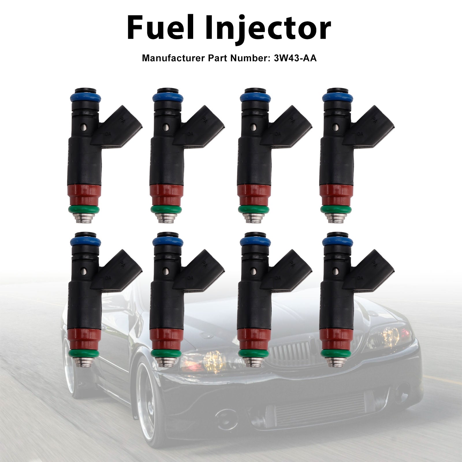 8Pcs Fuel Injector For Lincoln LS For Ford Thunderbird 2003-2005 3W43-AA
