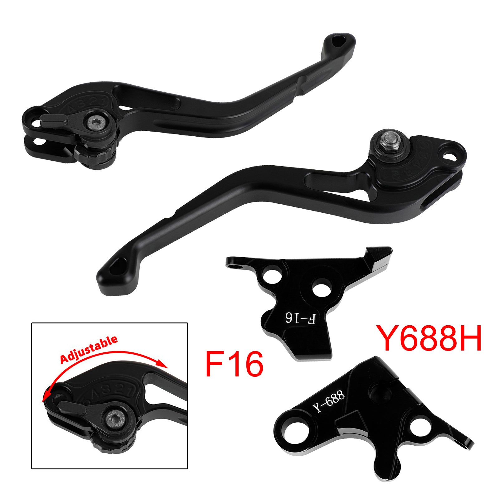 NEW Short Clutch Brake Lever fit for Yamaha FZ6 FAZER XSR 700 900 ABS Black