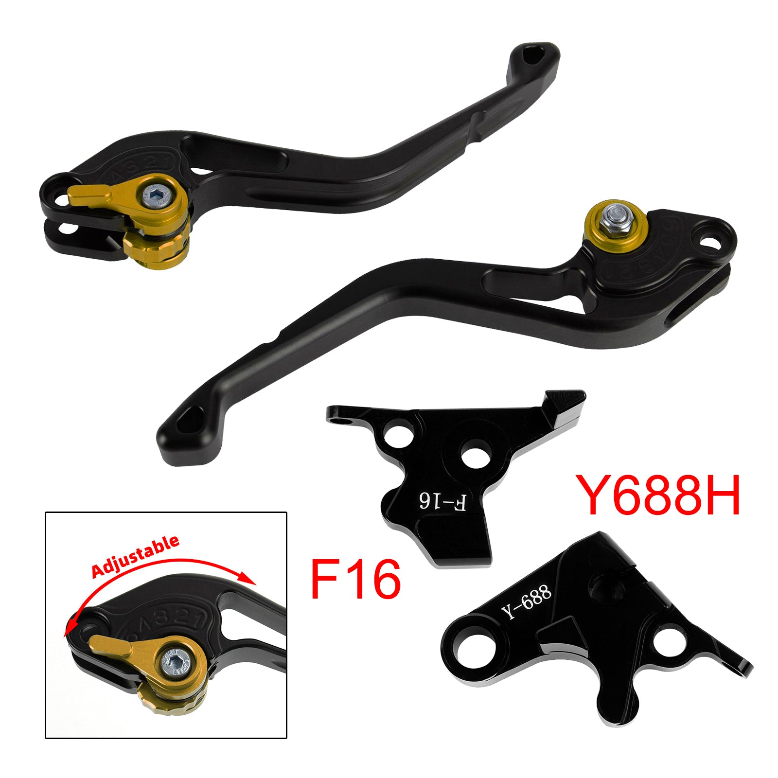 NEW Short Clutch Brake Lever fit for Yamaha FZ6 FAZER XSR 700 900 ABS Gold