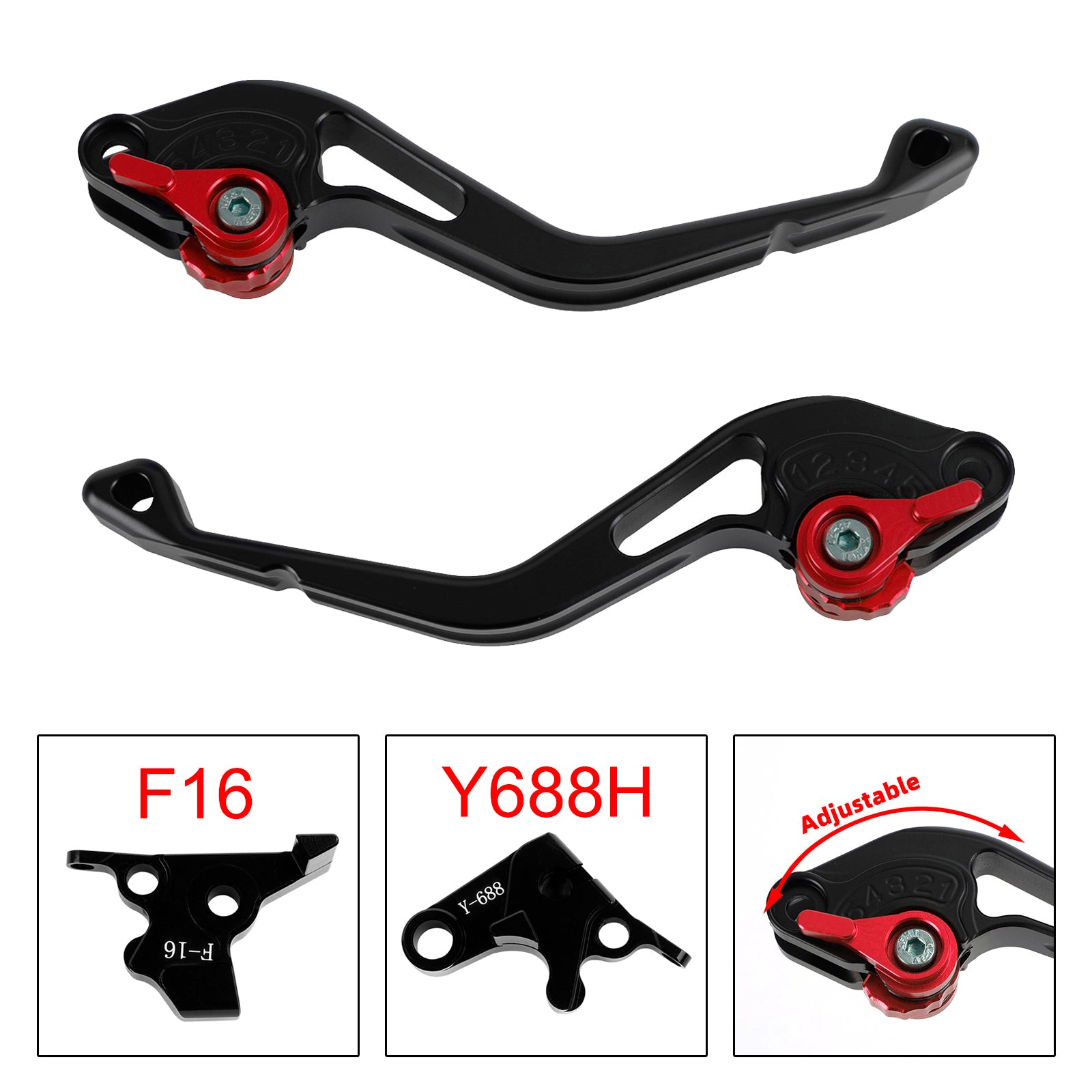 NEW Short Clutch Brake Lever fit for Yamaha FZ6 FAZER XSR 700 900 ABS Red