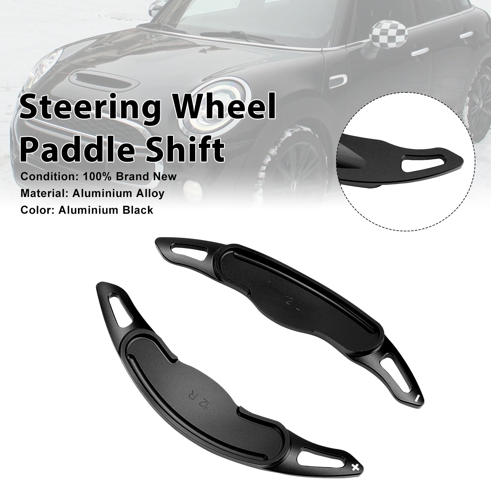 Steering Wheel Paddle Shifter For Mini F54 F55 F56 F57 Aluminium Black