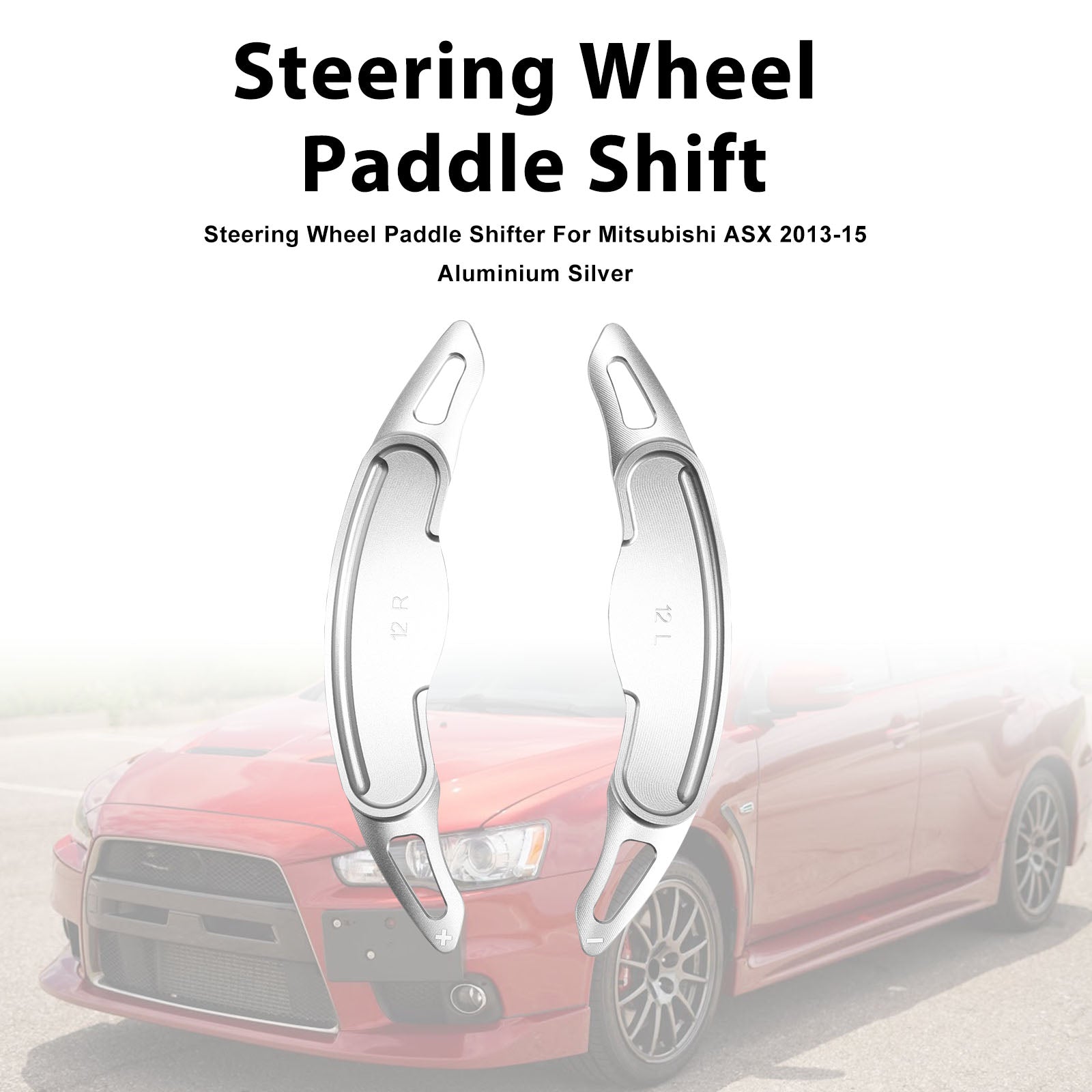 Steering Wheel Paddle Shifter For Mitsubishi ASX 2013-15 Aluminium Silver