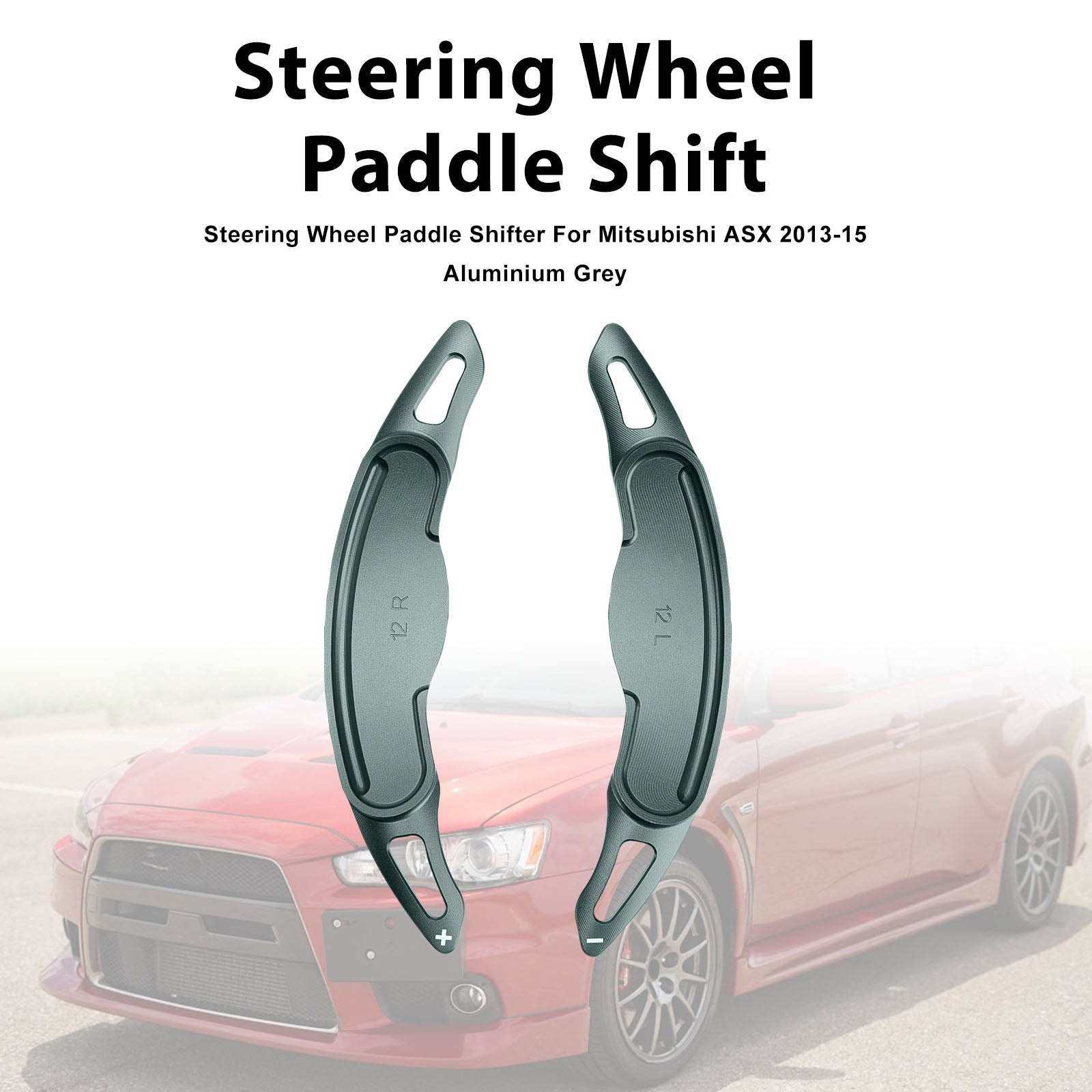 Steering Wheel Paddle Shifter For Mitsubishi ASX 2013-15 Aluminium Grey