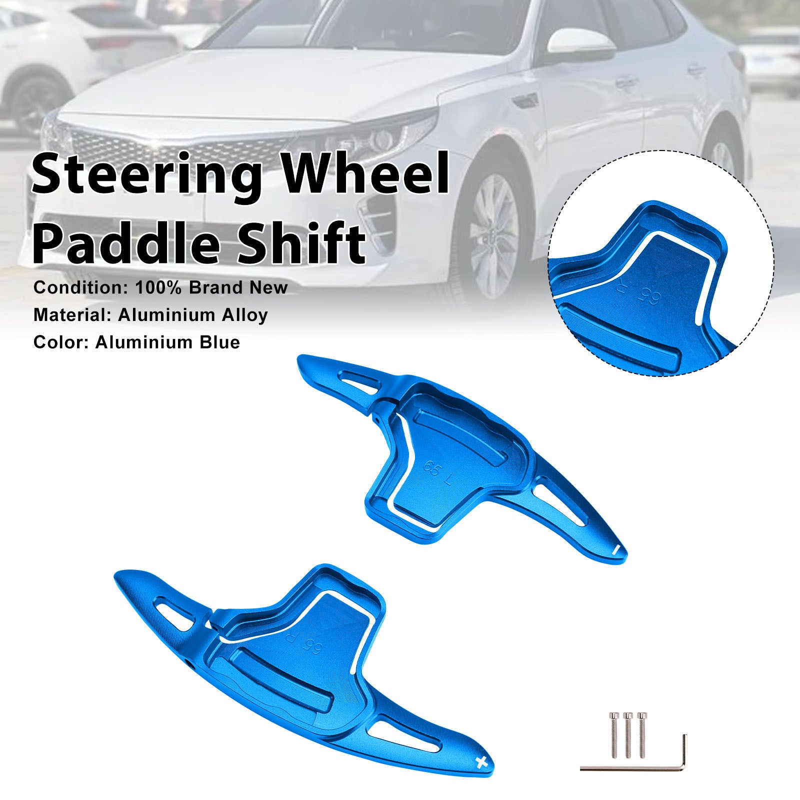 Steering Wheel Paddle Shifter For Kia K5 2016-2019 Aluminium Blue