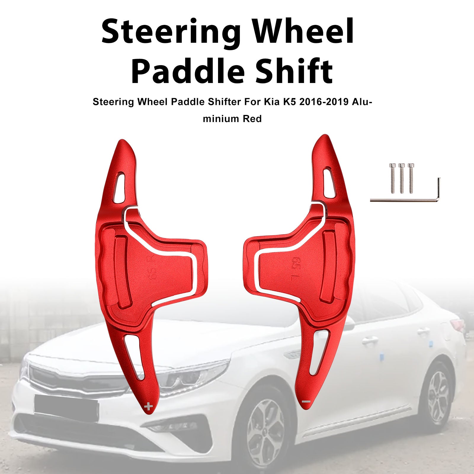 Steering Wheel Paddle Shifter For Kia K5 2016-2019 Aluminium Red