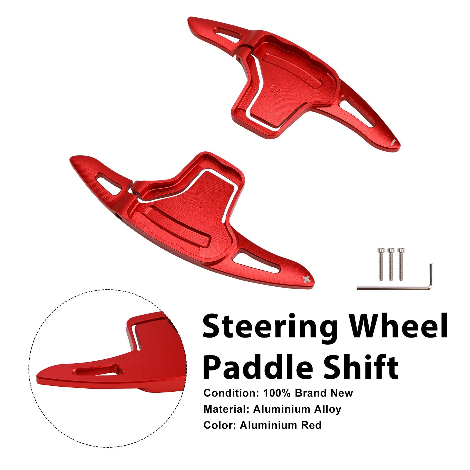 Steering Wheel Paddle Shifter For Kia K5 2016-2019 Aluminium Red