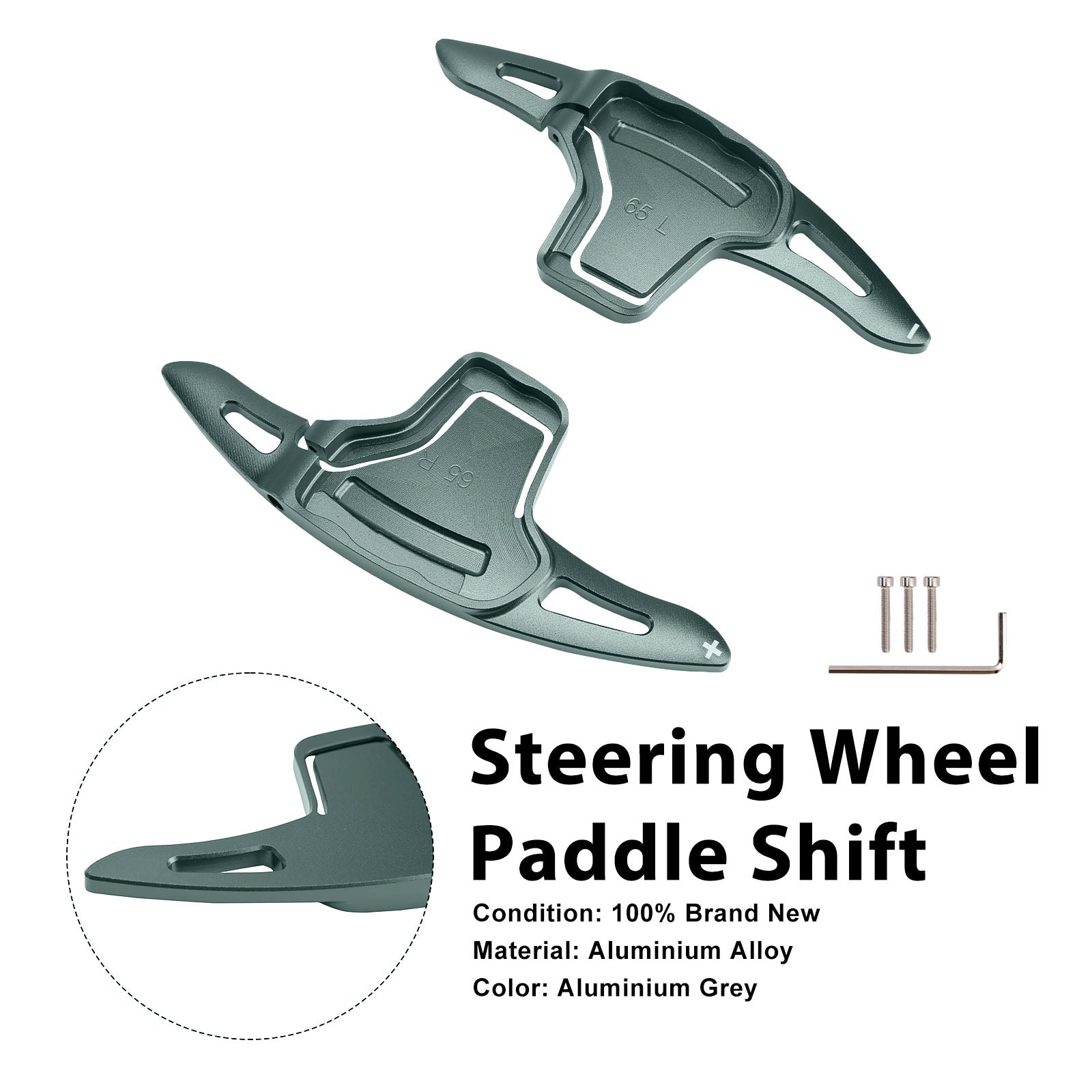 Steering Wheel Paddle Shifter For Kia K5 2016-2019 Aluminium Grey