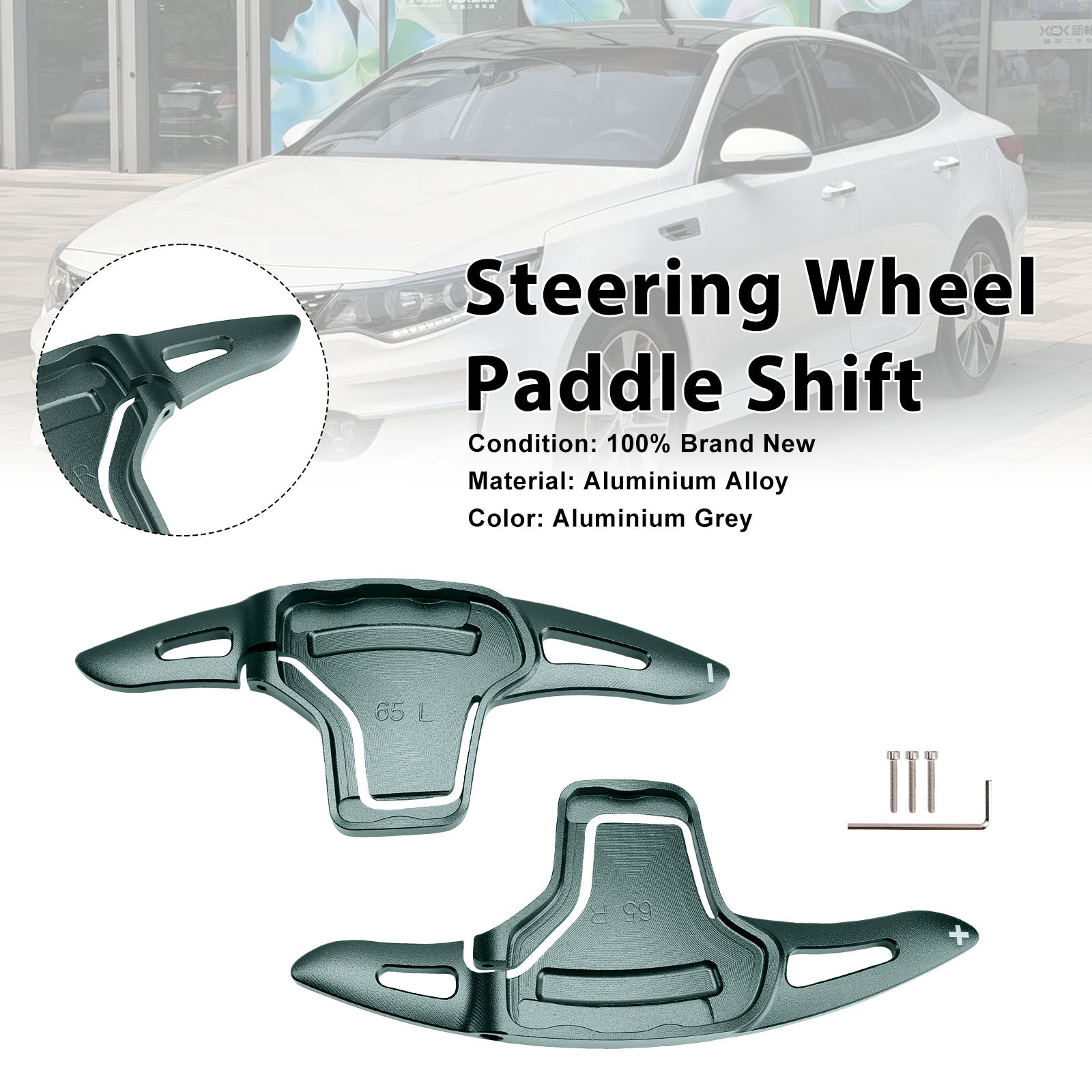 Steering Wheel Paddle Shifter For Kia K5 2016-2019 Aluminium Grey