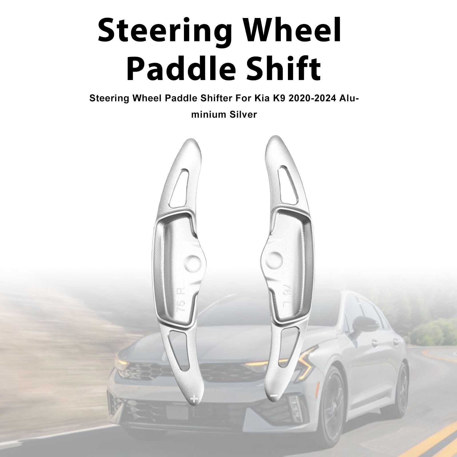 Steering Wheel Paddle Shifter For Kia K9 2020-2024 Aluminium Silver