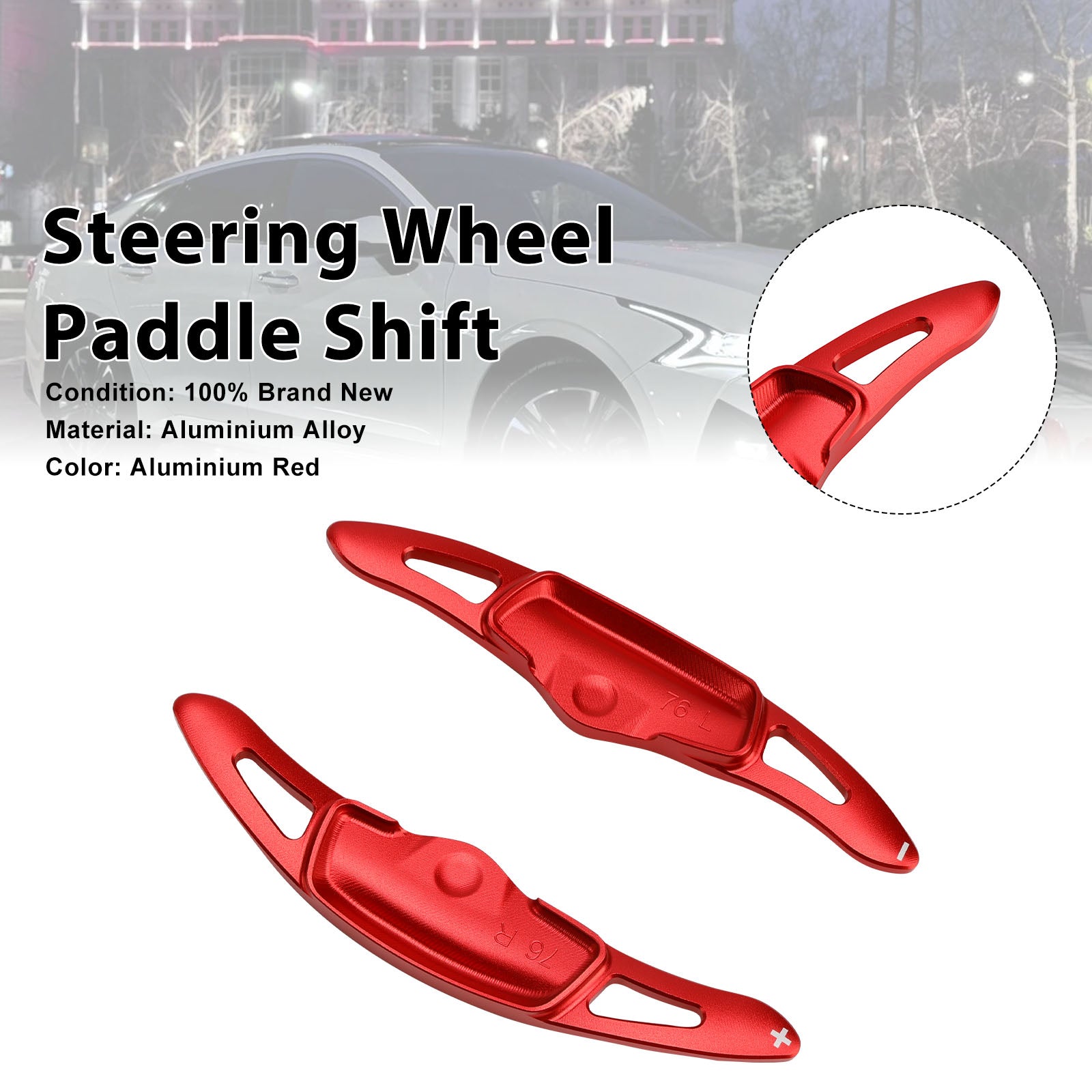 Steering Wheel Paddle Shifter For Kia K9 2020-2024 Aluminium Red