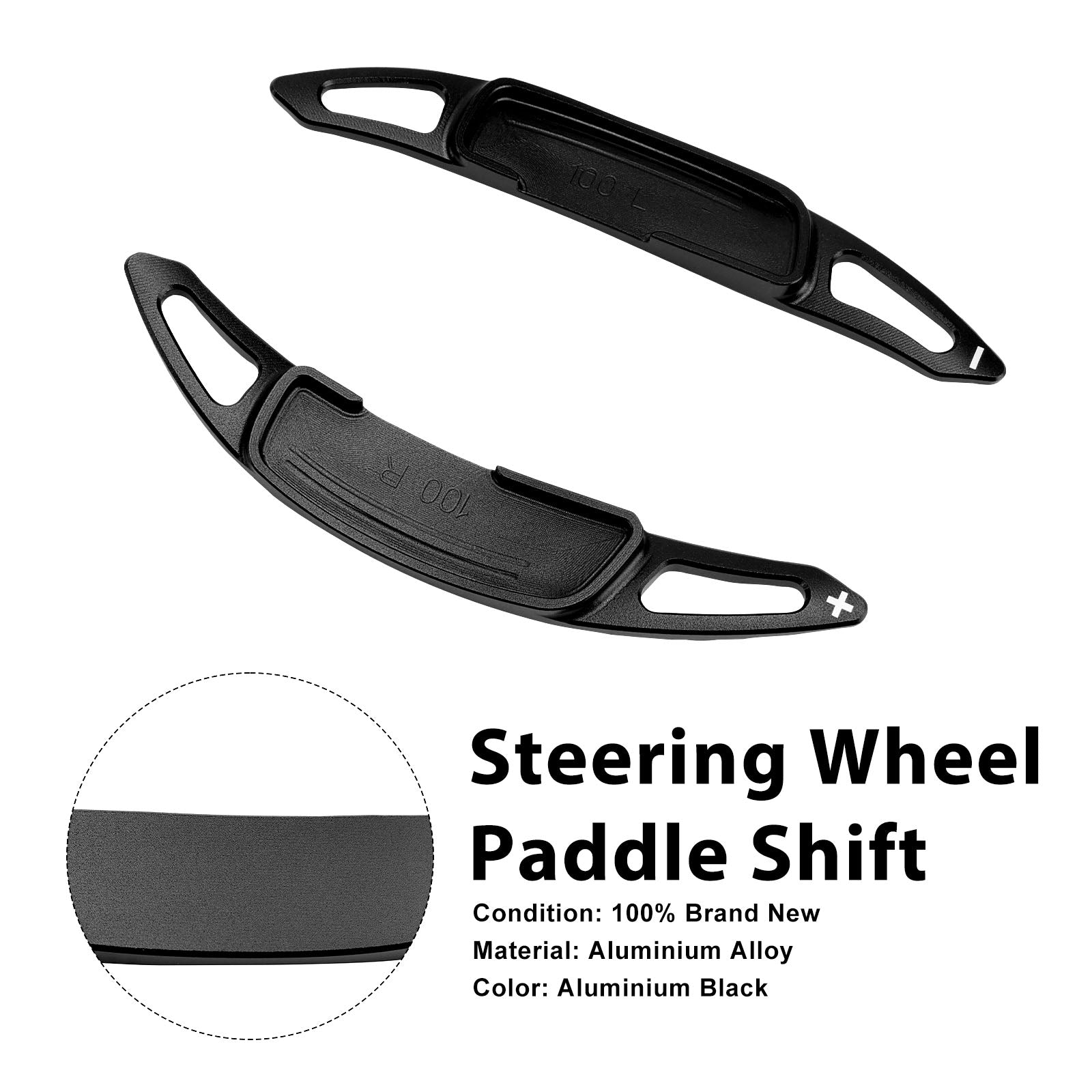 Steering Wheel Paddle Shifter For Renault Arkana 2021-24 Aluminium Black