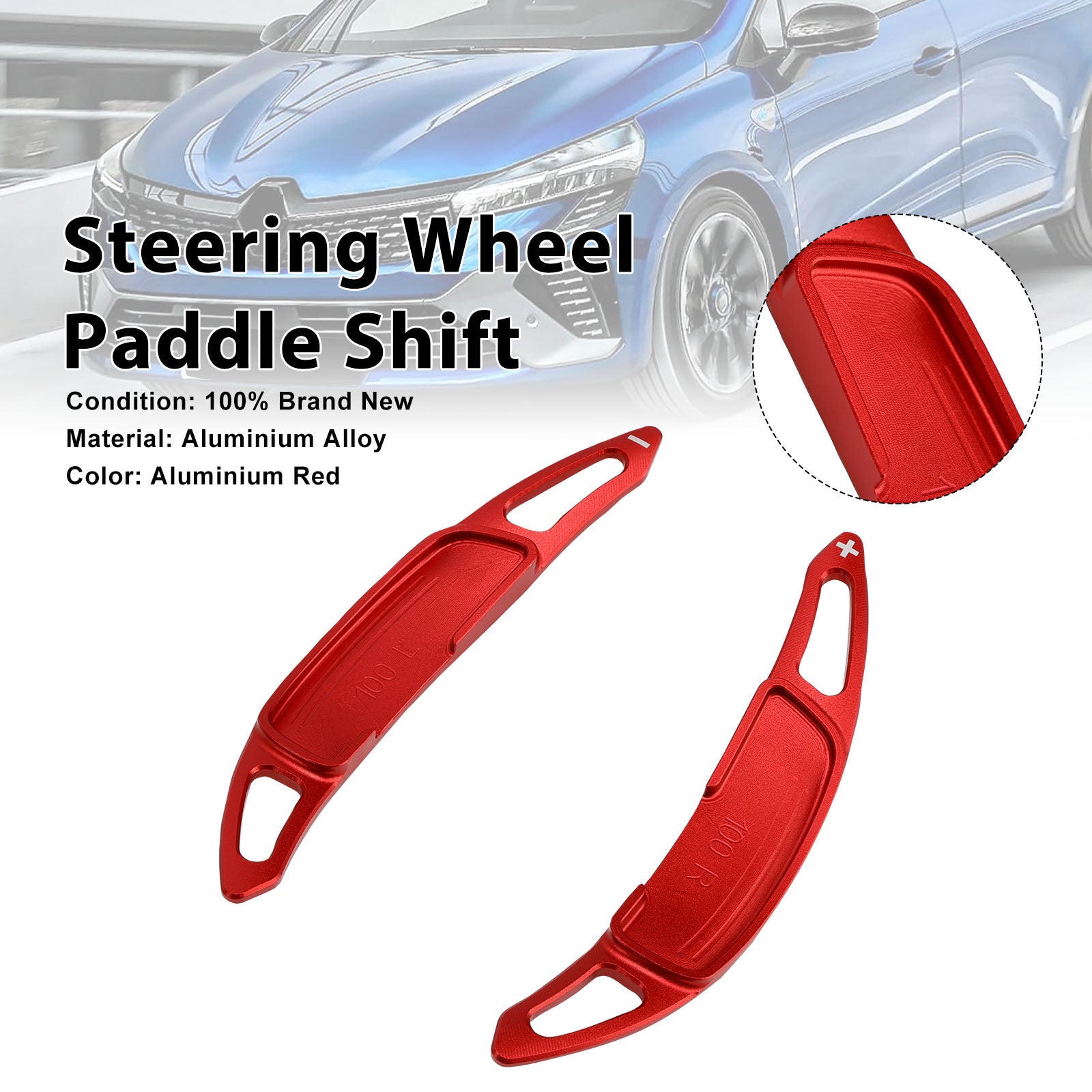 Steering Wheel Paddle Shifter For Renault Arkana 2021-24 Aluminium Red