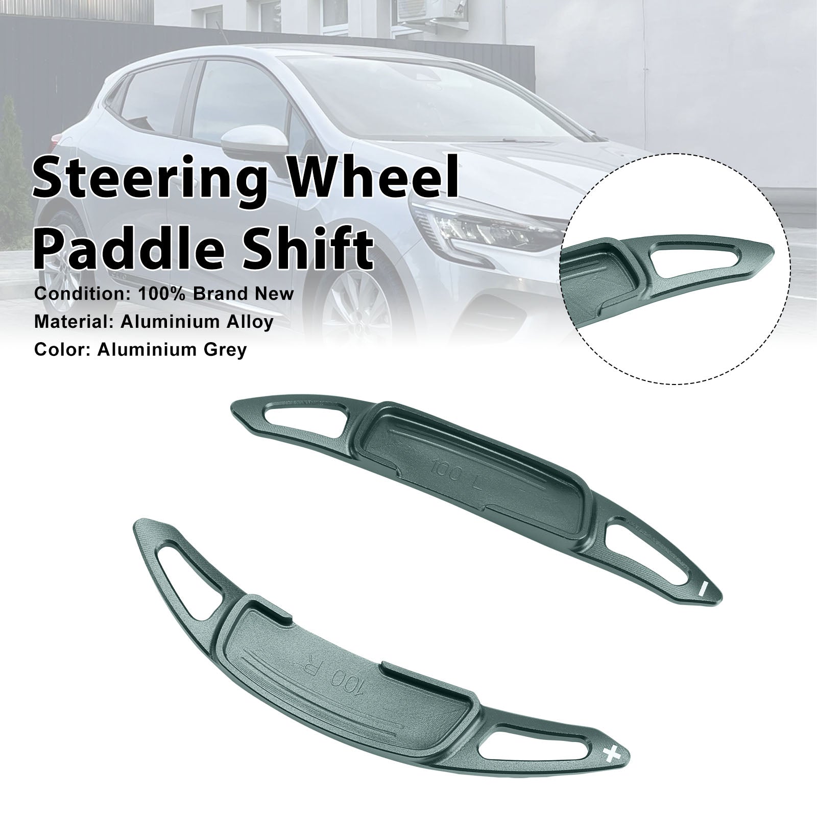 Steering Wheel Paddle Shifter For Renault Arkana 2021-24 Aluminium Grey