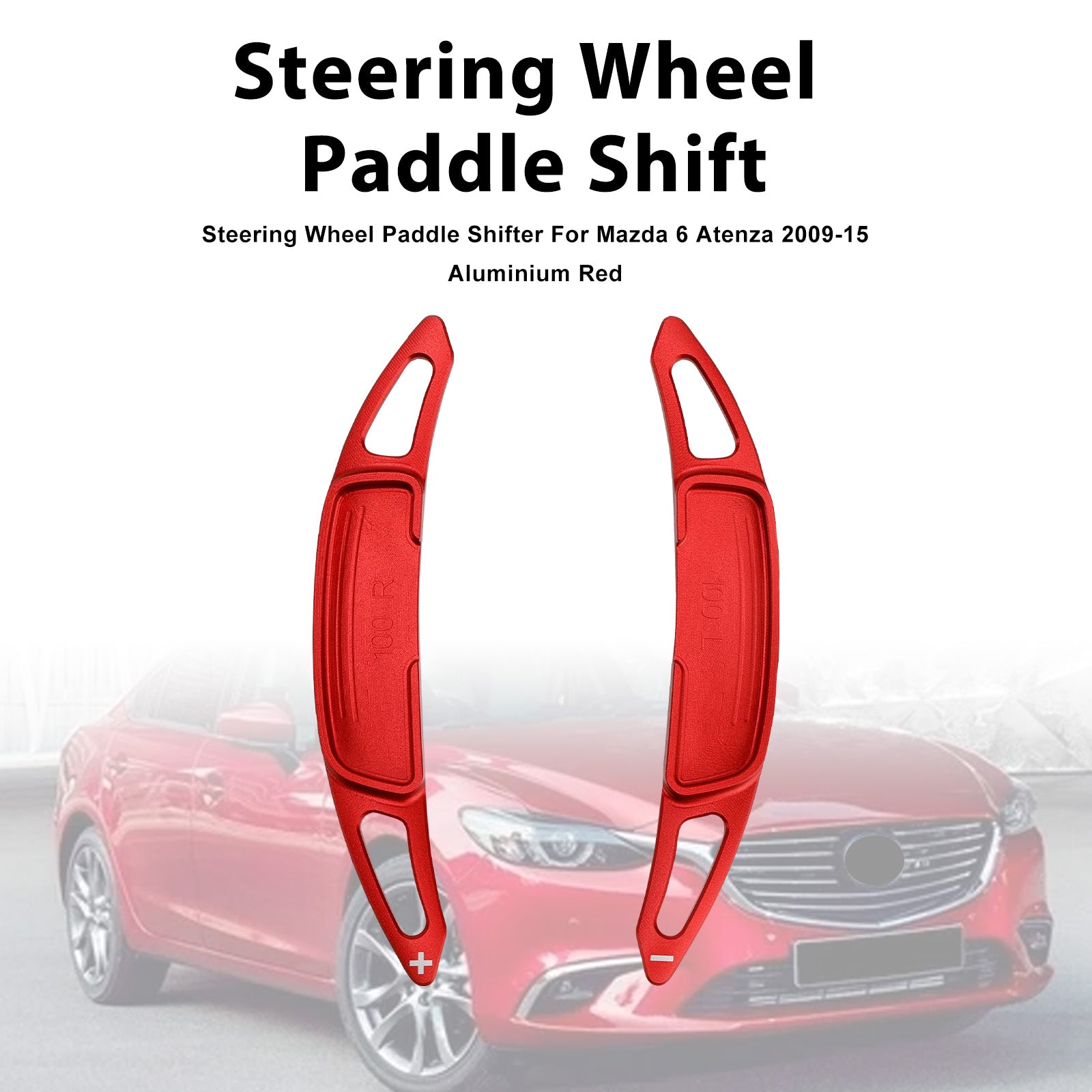 Steering Wheel Paddle Shifter For Mazda 6 Atenza 2009-15 Aluminium Red