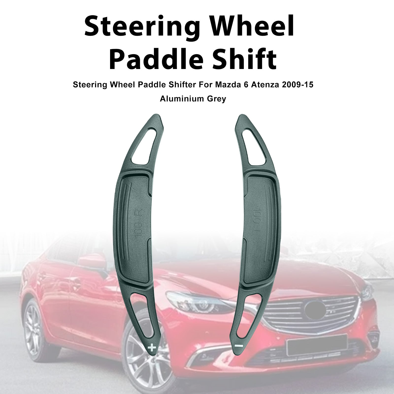 Steering Wheel Paddle Shifter For Mazda 6 Atenza 2009-15 Aluminium Grey