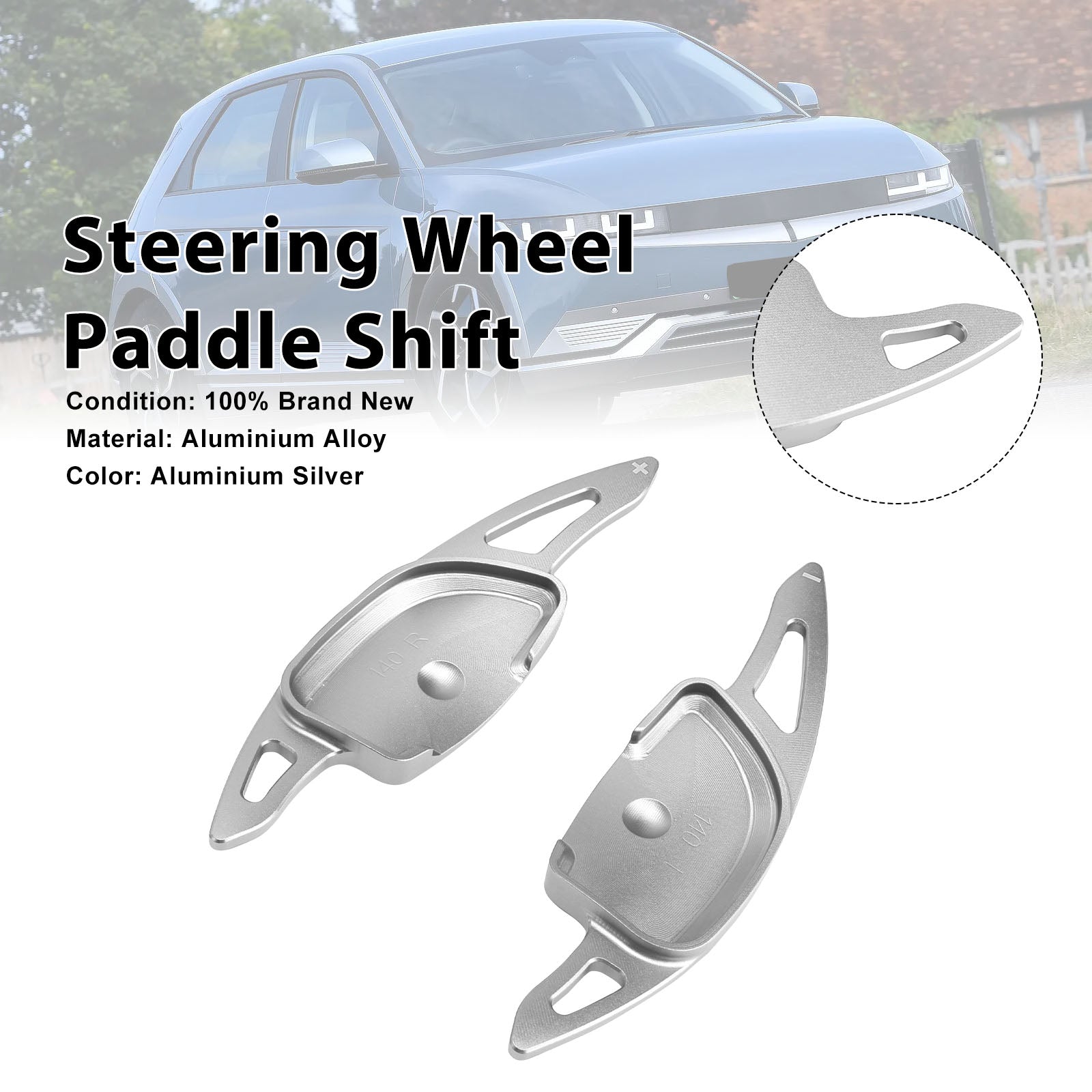 Steering Wheel Paddle Shifter For Hyundai Ioniq 5 2021-23 Aluminium Silver