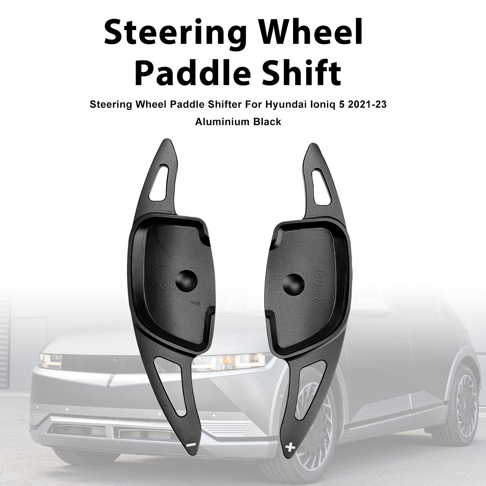 Steering Wheel Paddle Shifter For Hyundai Ioniq 5 2021-23 Aluminium Black