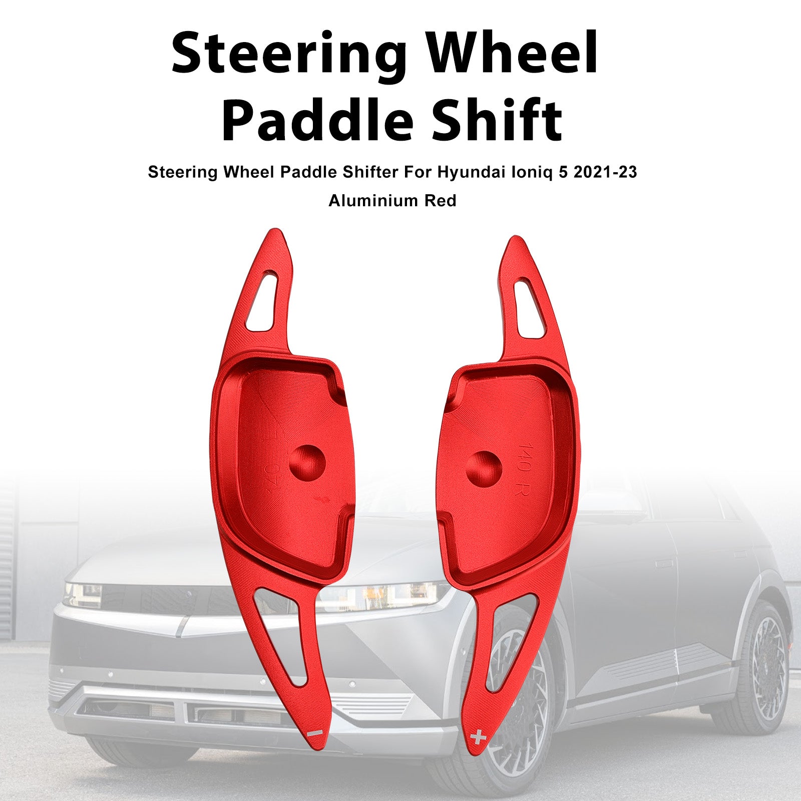 Steering Wheel Paddle Shifter For Hyundai Ioniq 5 2021-23 Aluminium Red